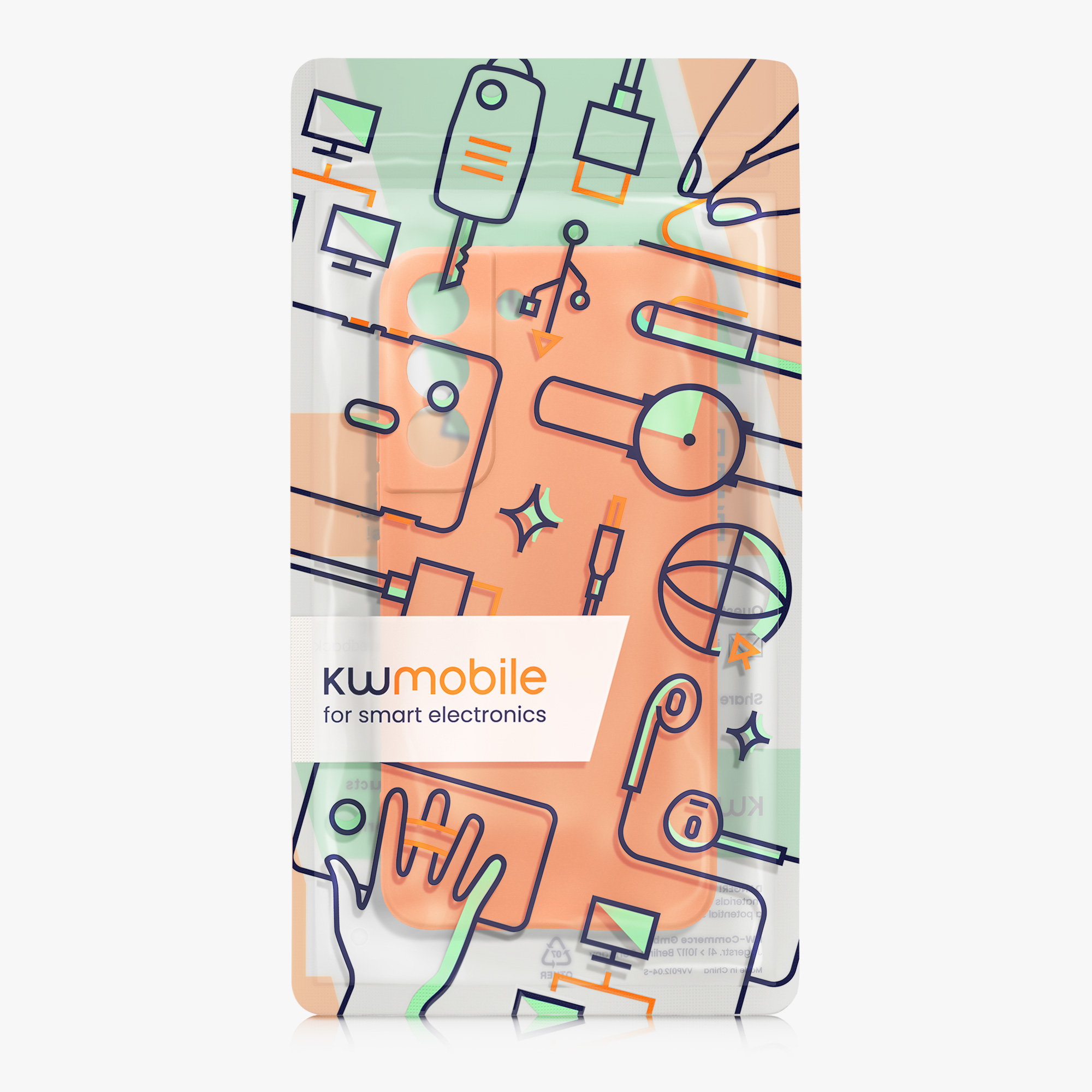 Kryt na mobil Galaxy S22 kwmobile Soft Matte ovocně oranžová