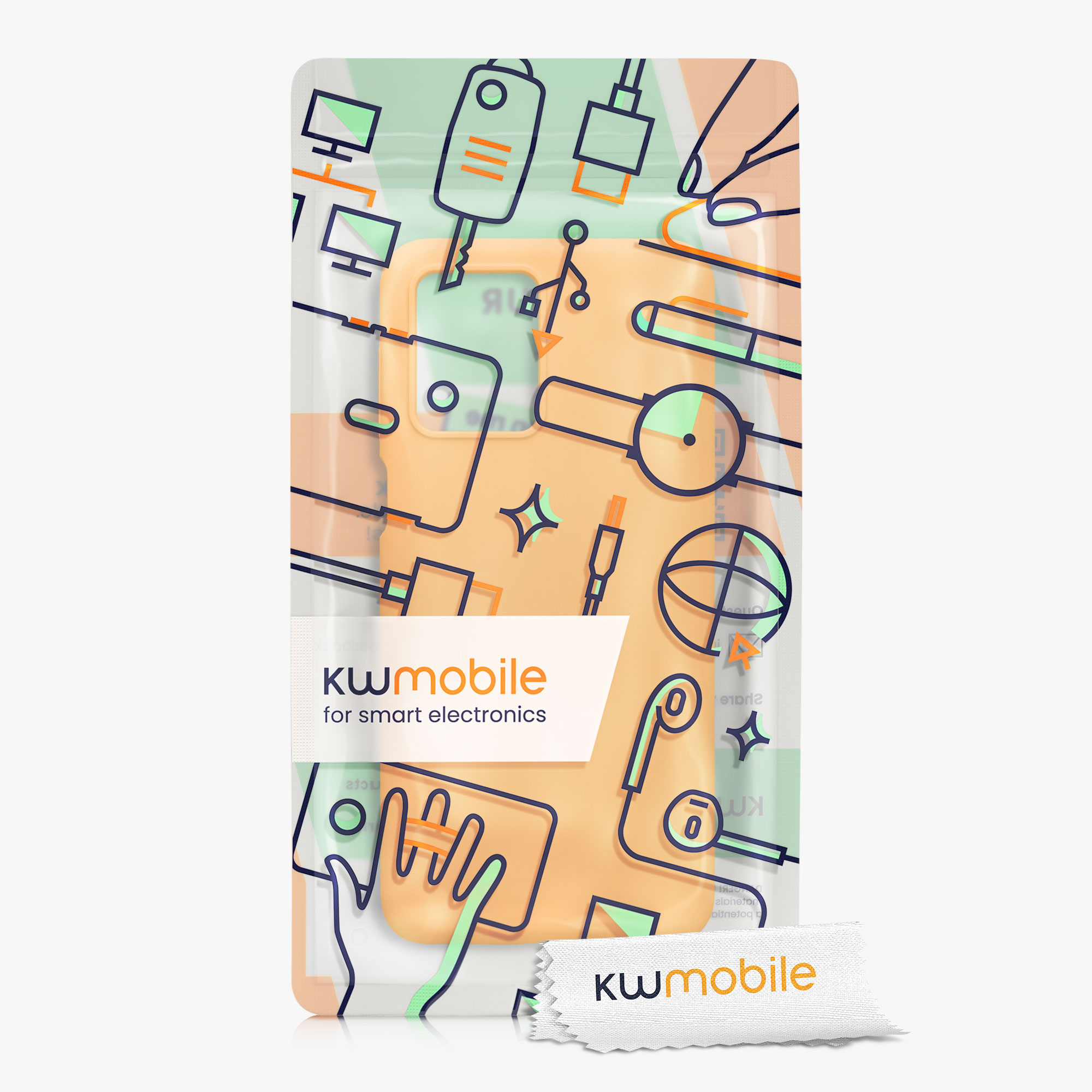Silikonový kryt kwmobile pro Motorola Moto G54 5G - Šťavnatě oranžová