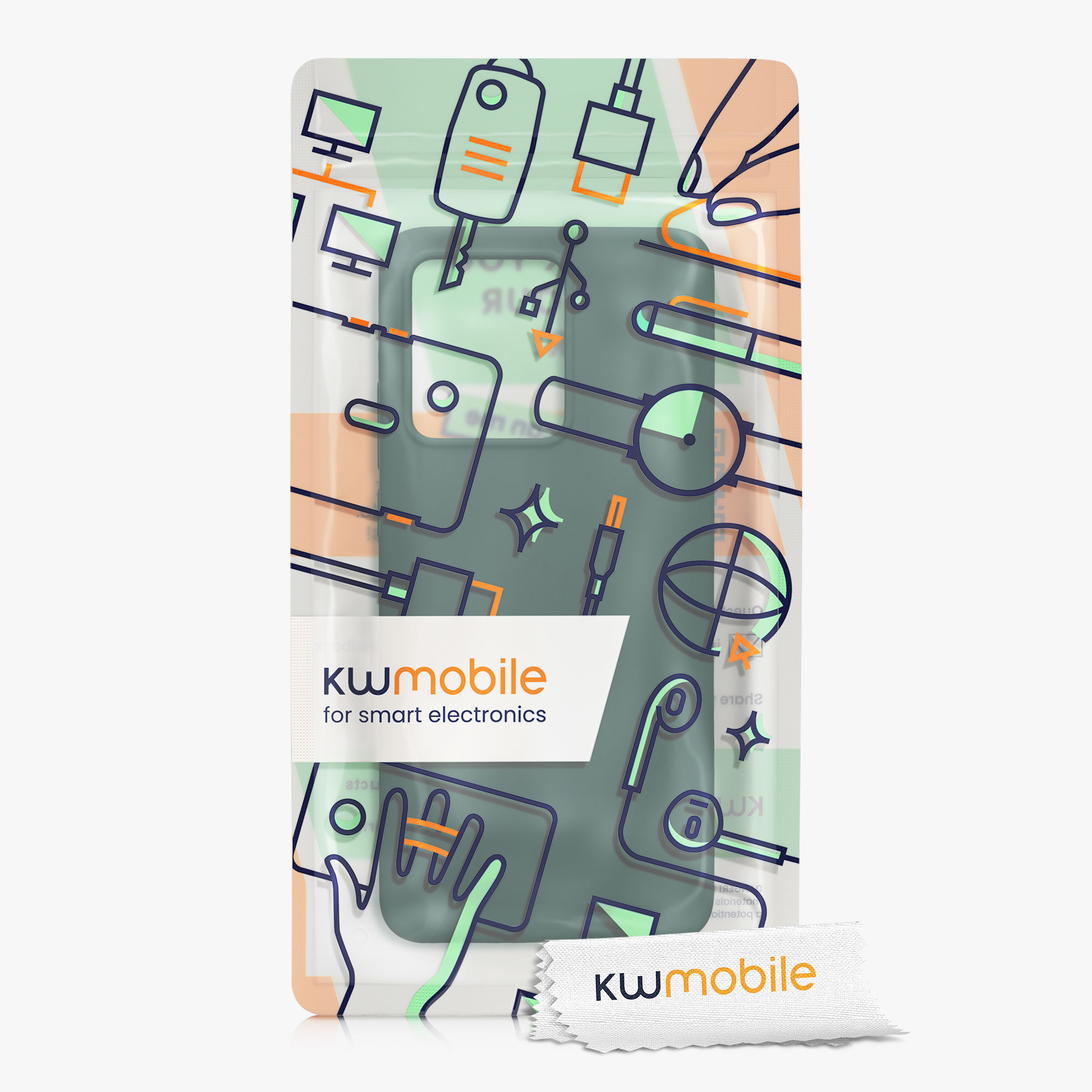 Kryt na mobil Motorola Edge 40 Neo kwmobile TPU lesní zelená