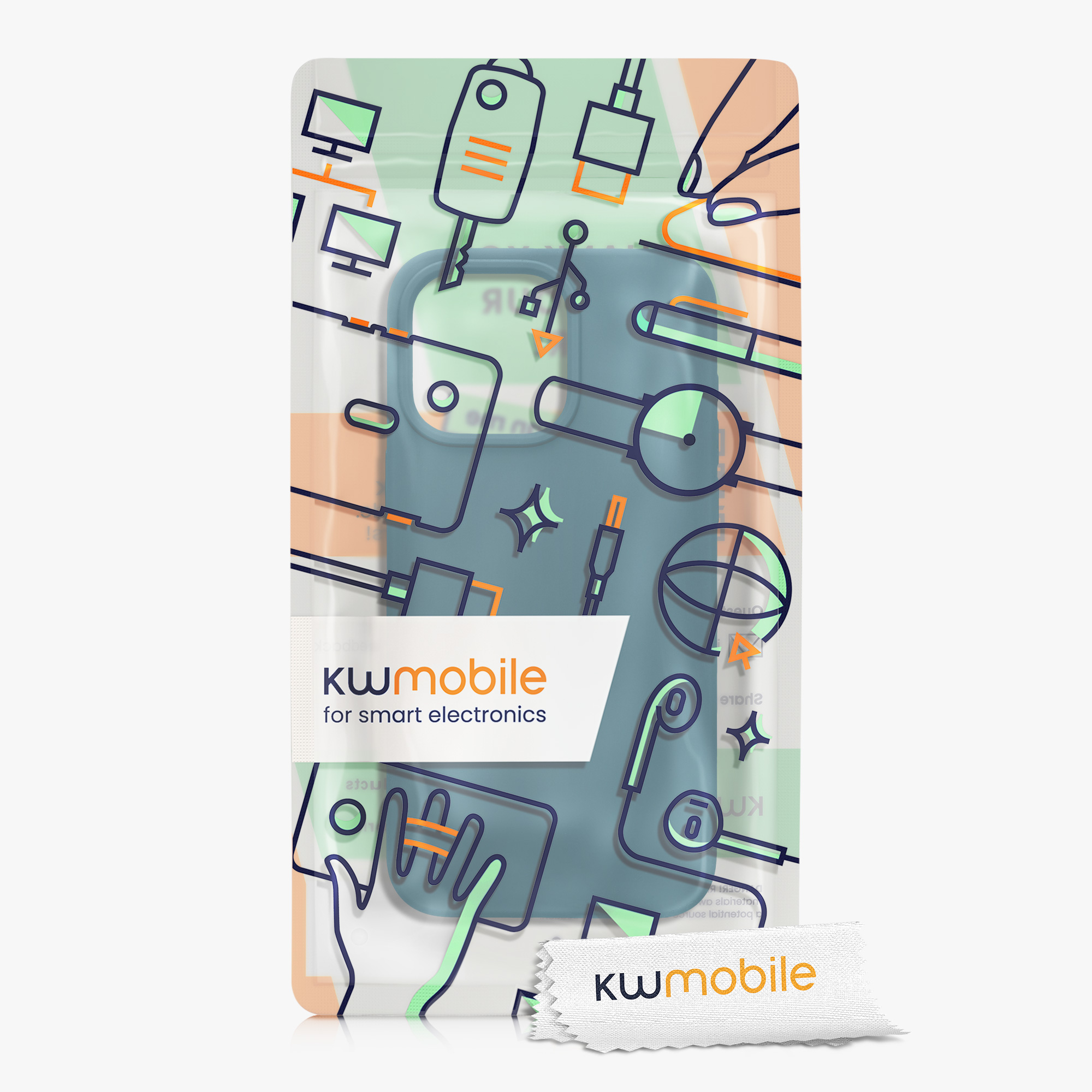 Magnetický kryt kwmobile pro iPhone 15 Pro Max - matná petrolejová