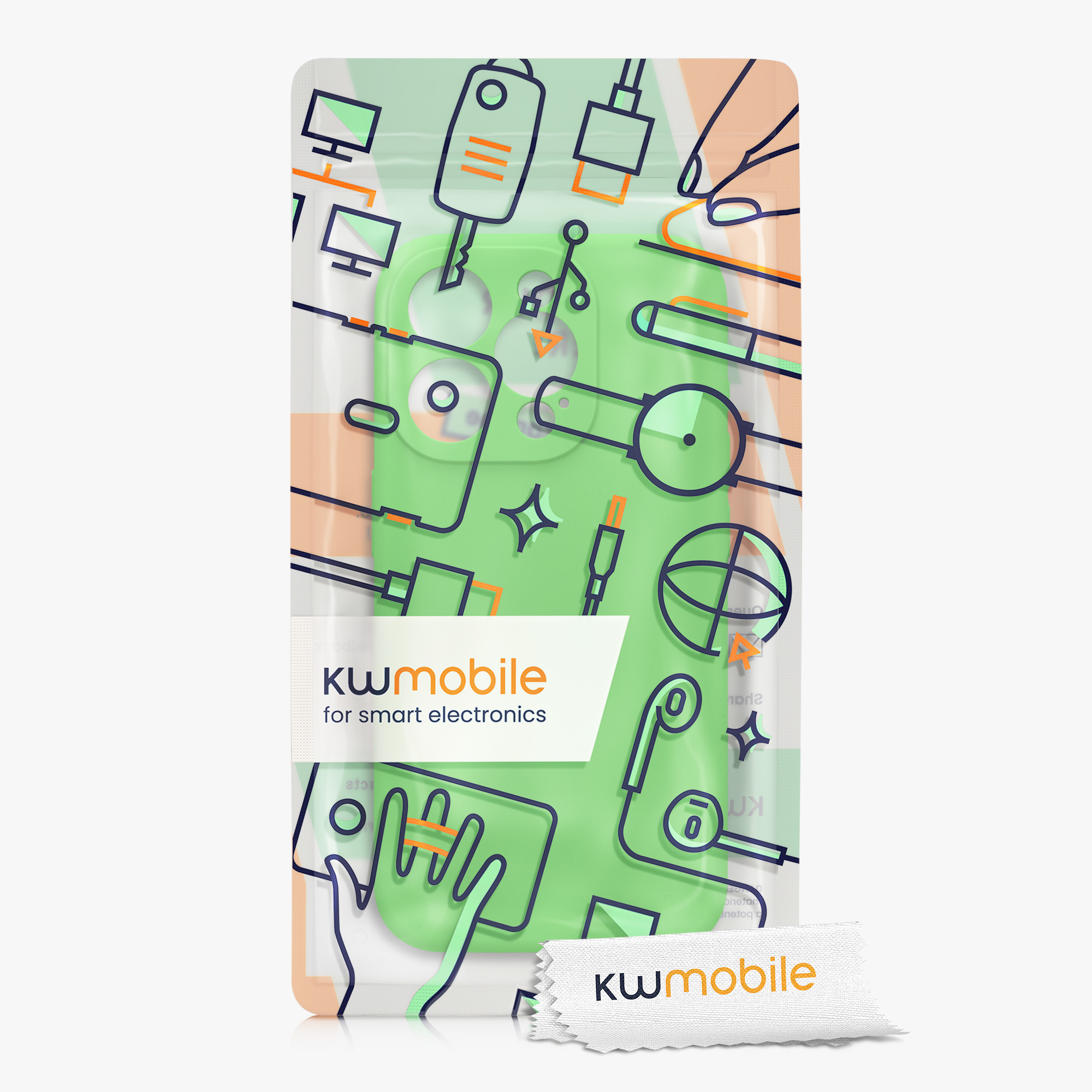 Silikonový kryt kwmobile pro iPhone 15 Pro - limetkově zelená