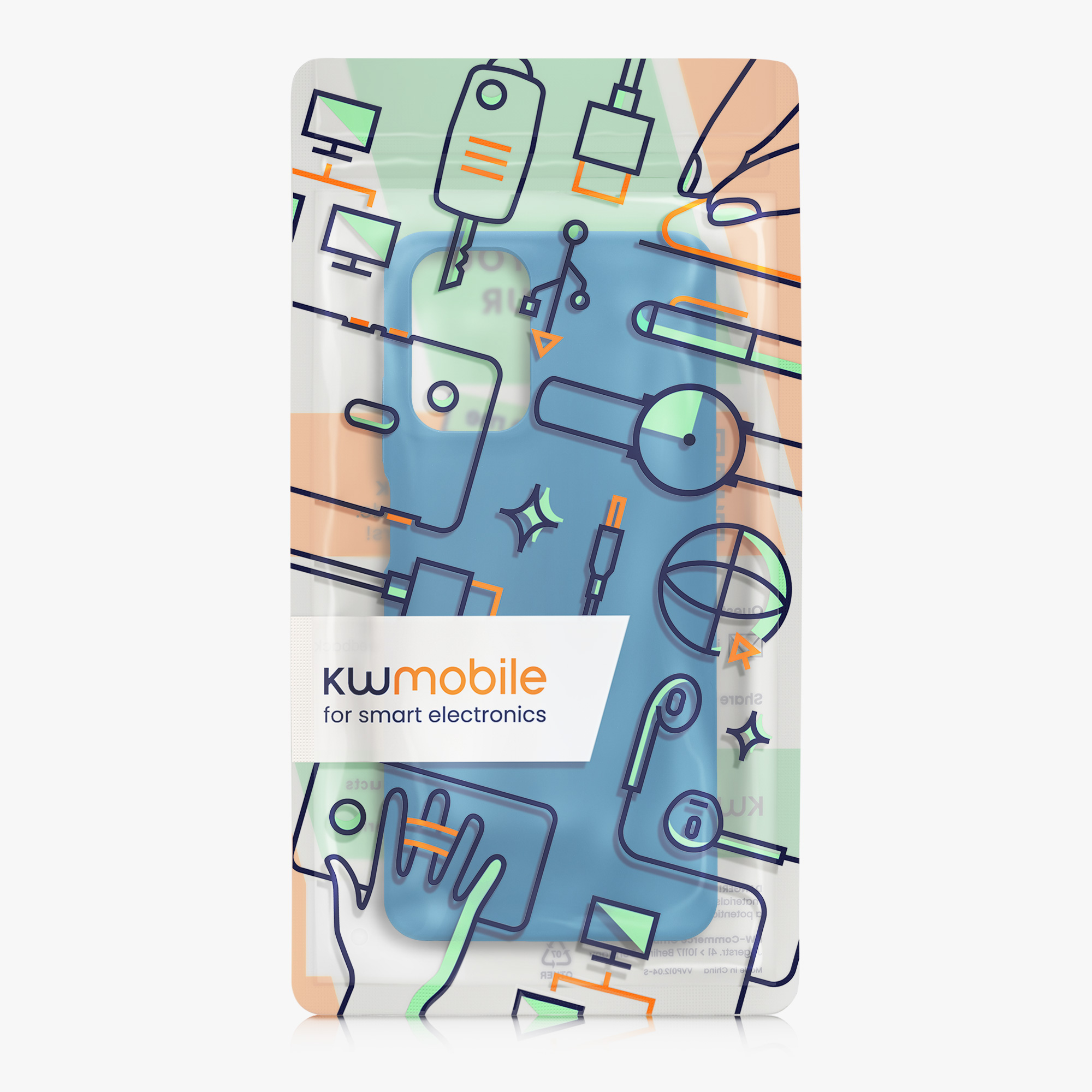 Silikonový kryt kwmobile pro Motorola Moto G24 / E14 / G04 / G04s - Útesově modrá