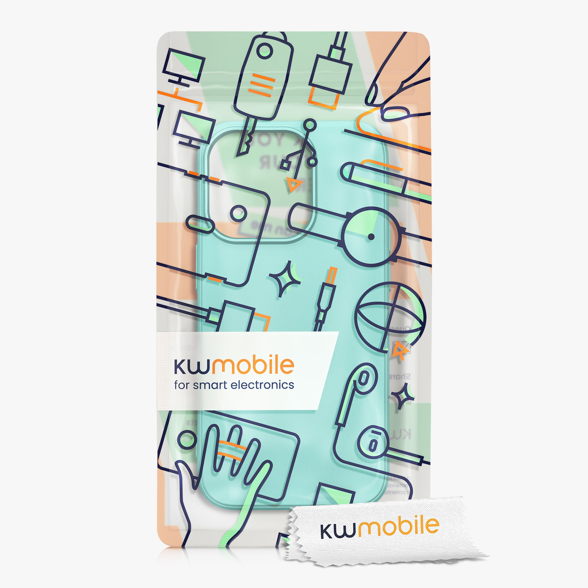 Kryt kwmobile slim iPhone 14 Pro Metallic Turquoise