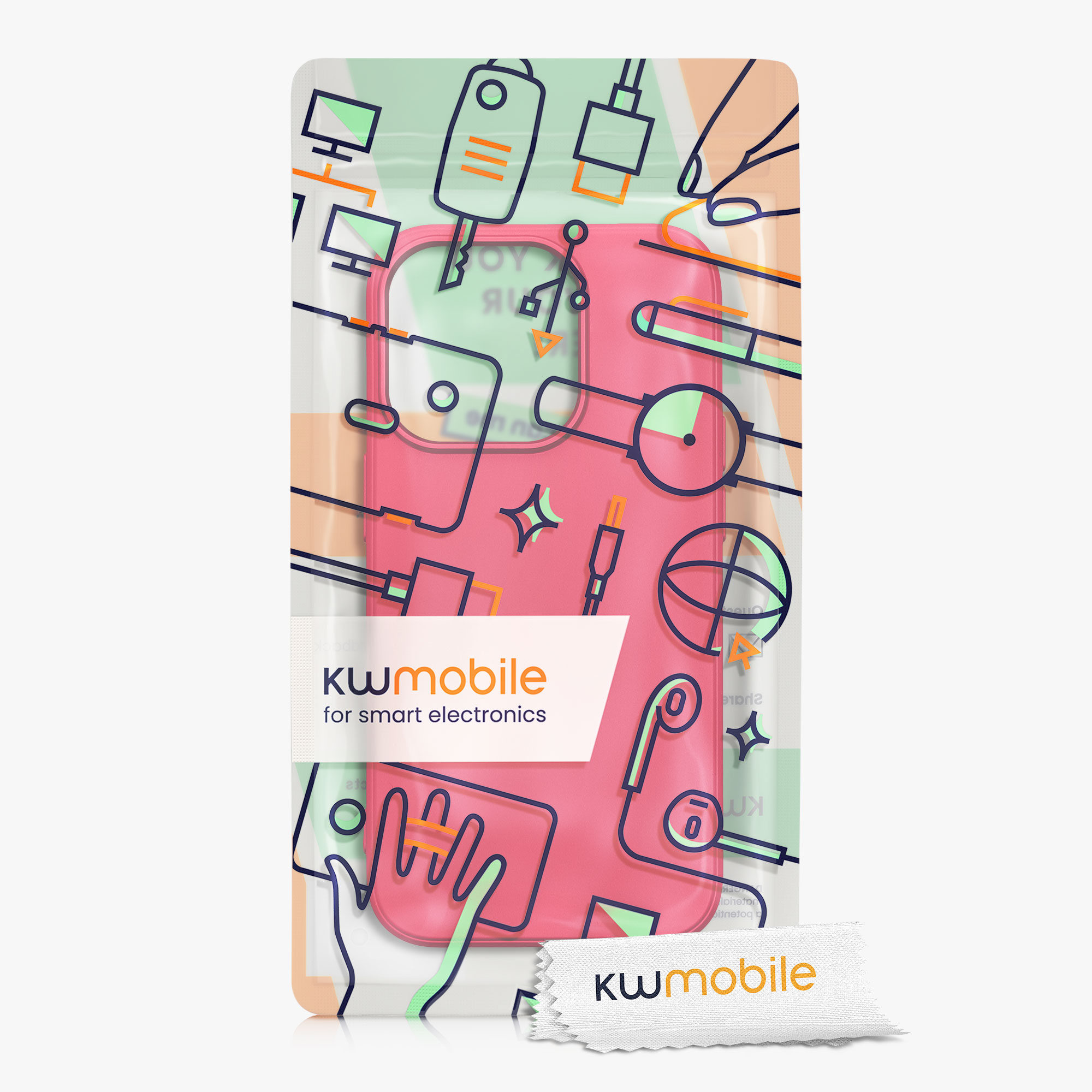 Kryt kwmobile slim iPhone 14 Pro růžová