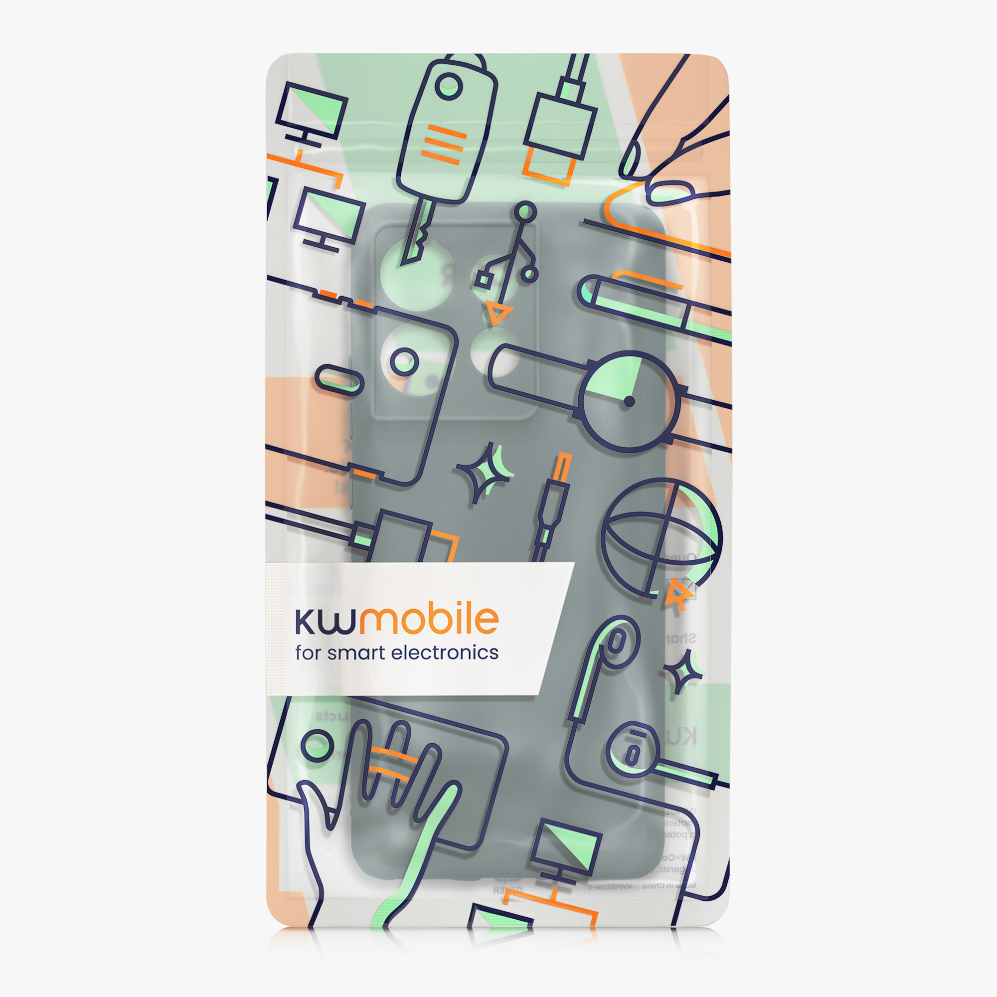 Kryt na mobil Motorola Edge 50 Pro kwmobile TPU modro-zelená