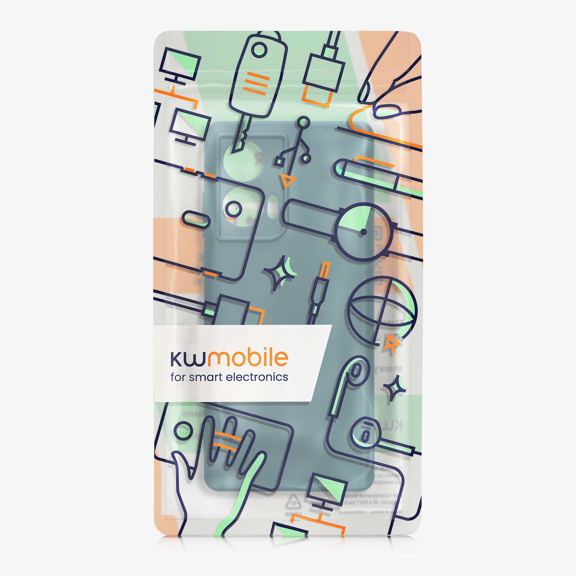 Kryt na mobil Motorola Edge 50 Fusion kwmobile TPU petrolejová