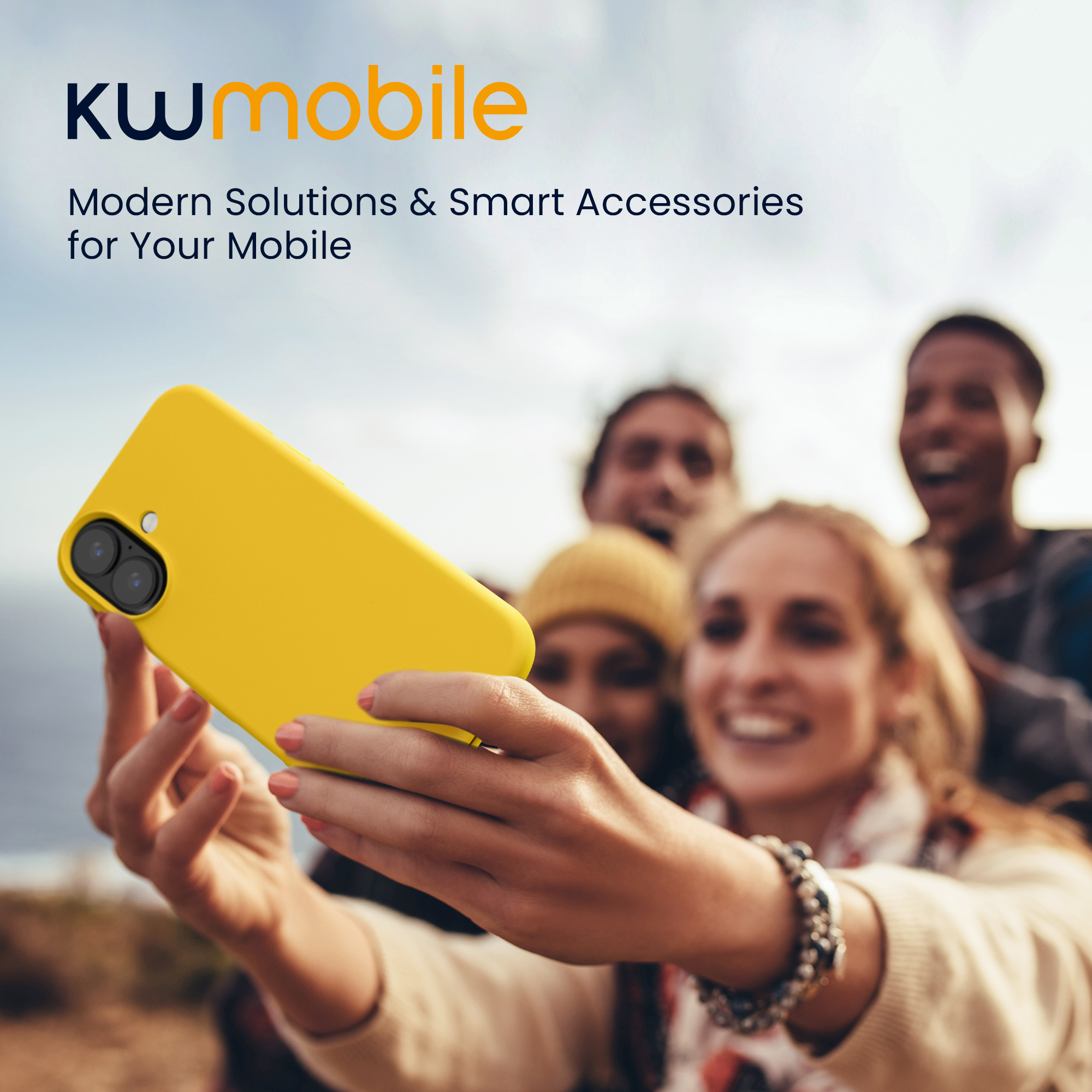 Silikonový kryt kwmobile pro iPhone 16 - zářivě žlutá