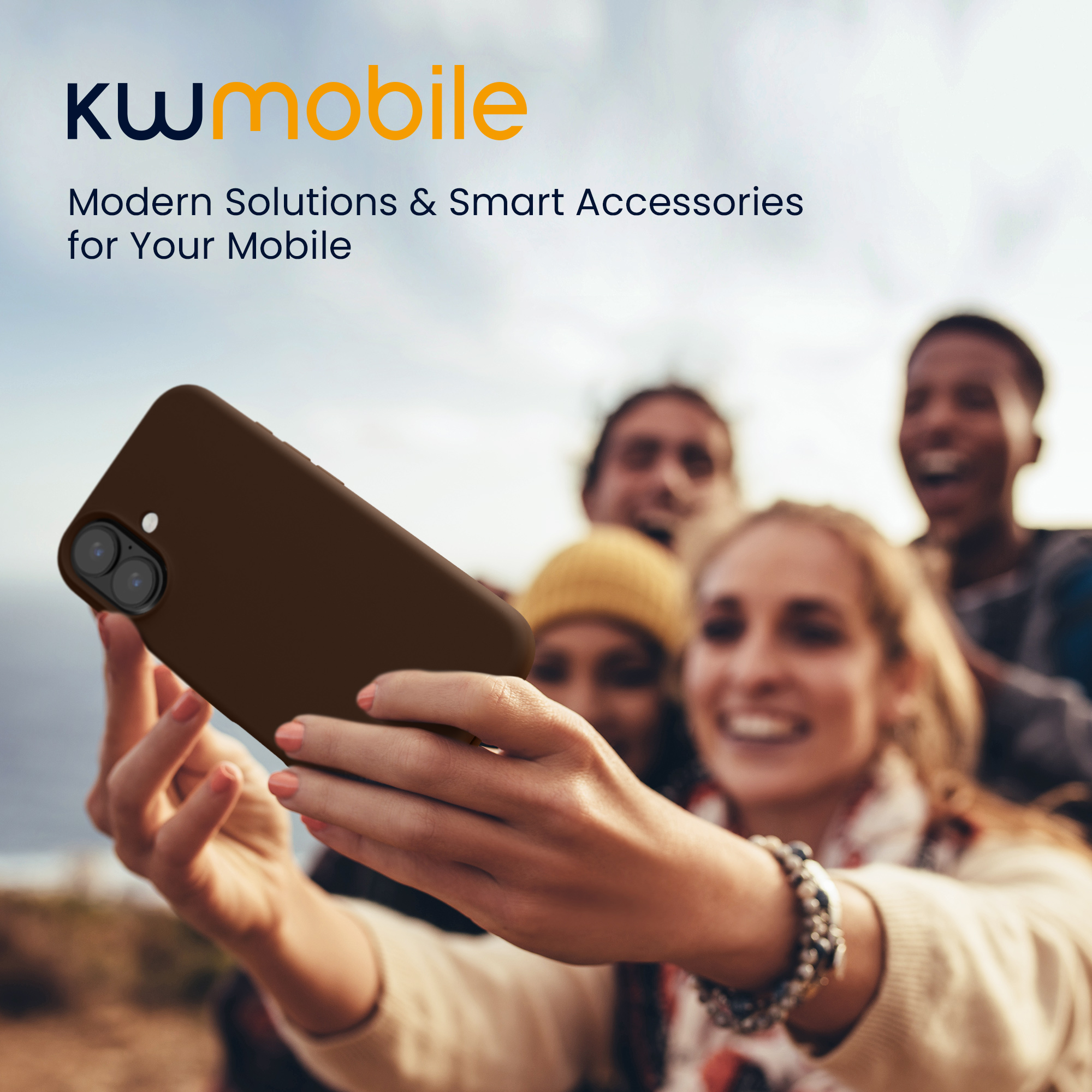 Silikonový kryt na mobil Apple iPhone 16 kwmobile - hnědá Chocolate