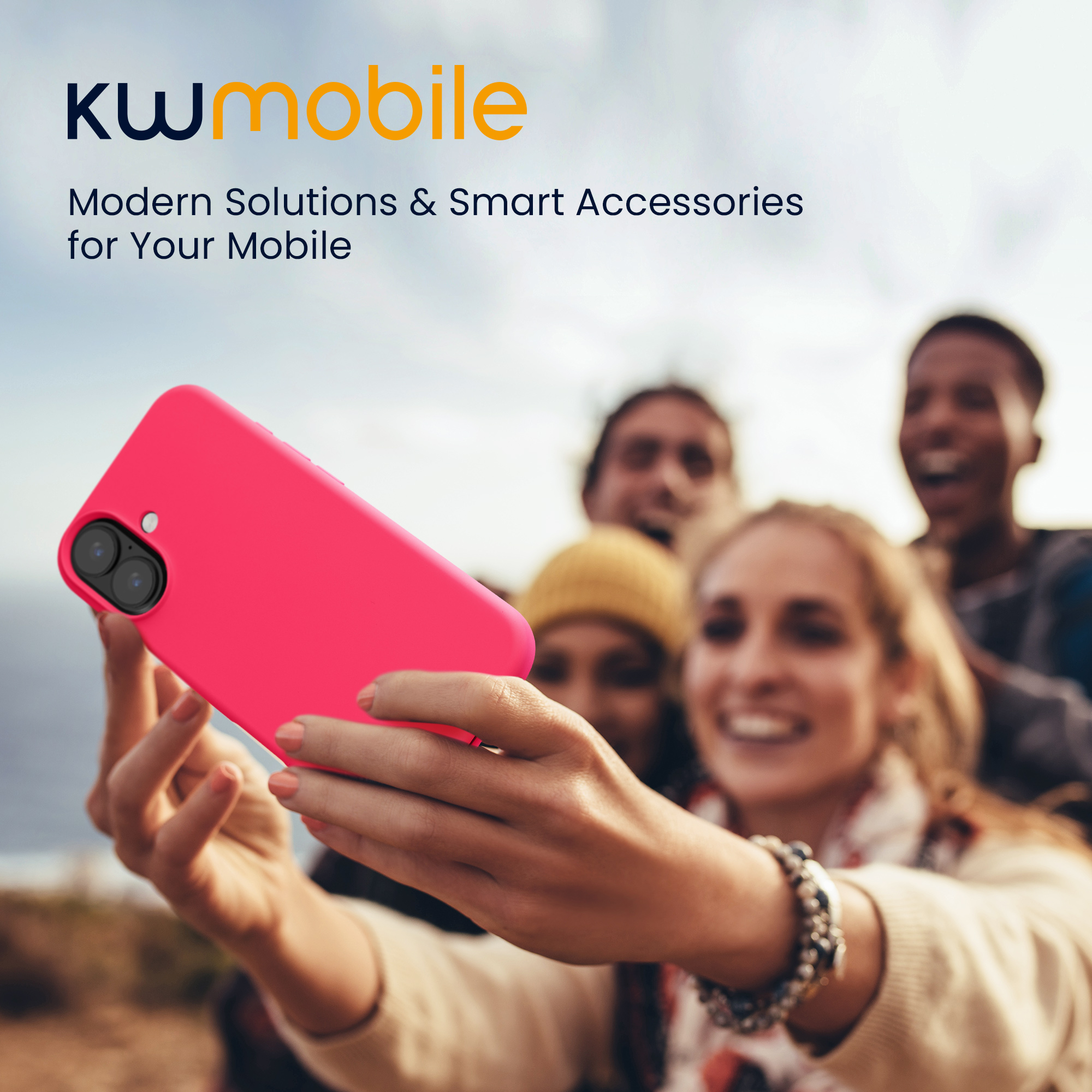 Silikonový kryt na mobil Apple iPhone 16 Plus kwmobile - neonově růžová