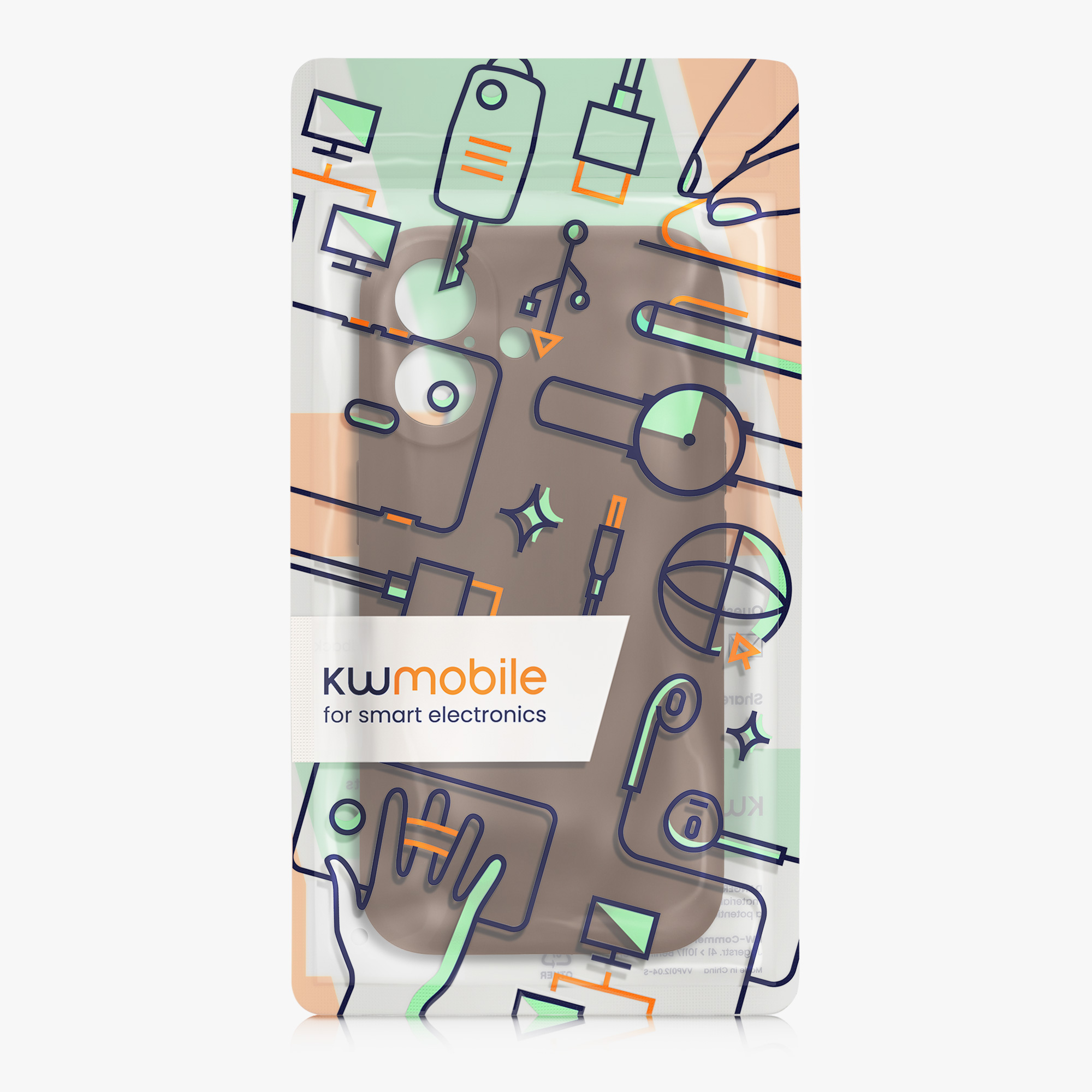 Silikonový kryt kwmobile pro iPhone 16 - čokoládová
