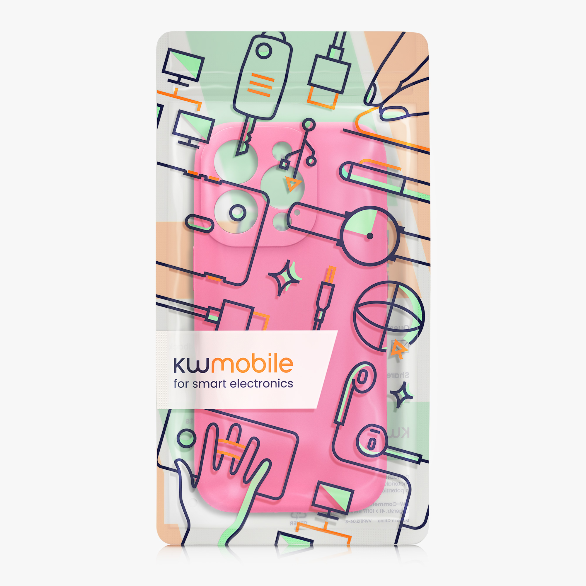 Silikonový kryt na mobil Apple iPhone 16 Pro kwmobile - neonově růžová