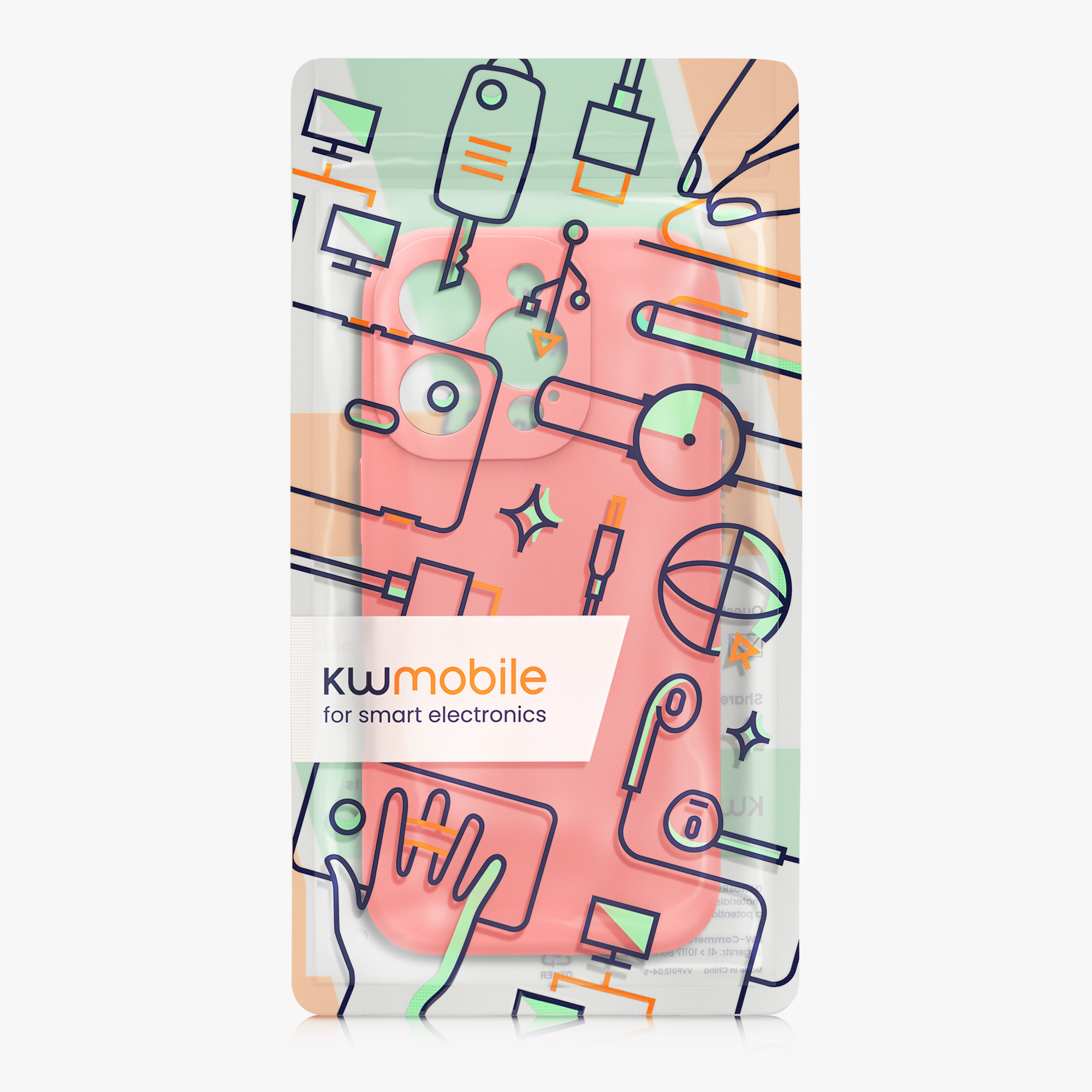 Silikonový kryt na mobil Apple iPhone 16 Pro kwmobile - korálová