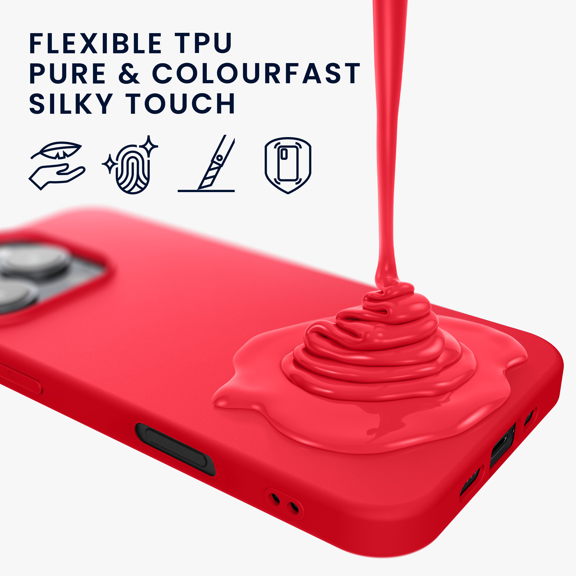 Silikonový kryt na mobil Apple iPhone 16 Pro kwmobile - neonově růžová