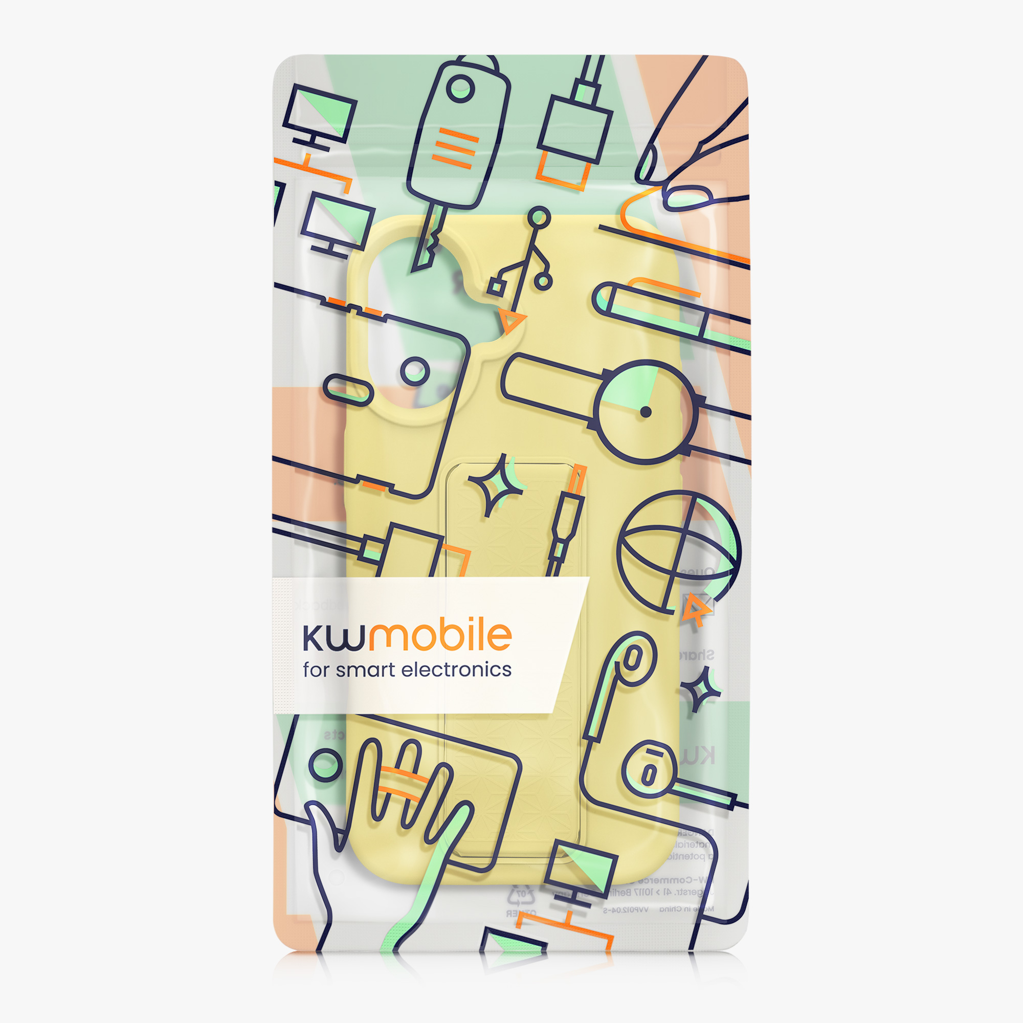 Silikonový kryt kwmobile pro iPhone 16 - zářivě žlutá
