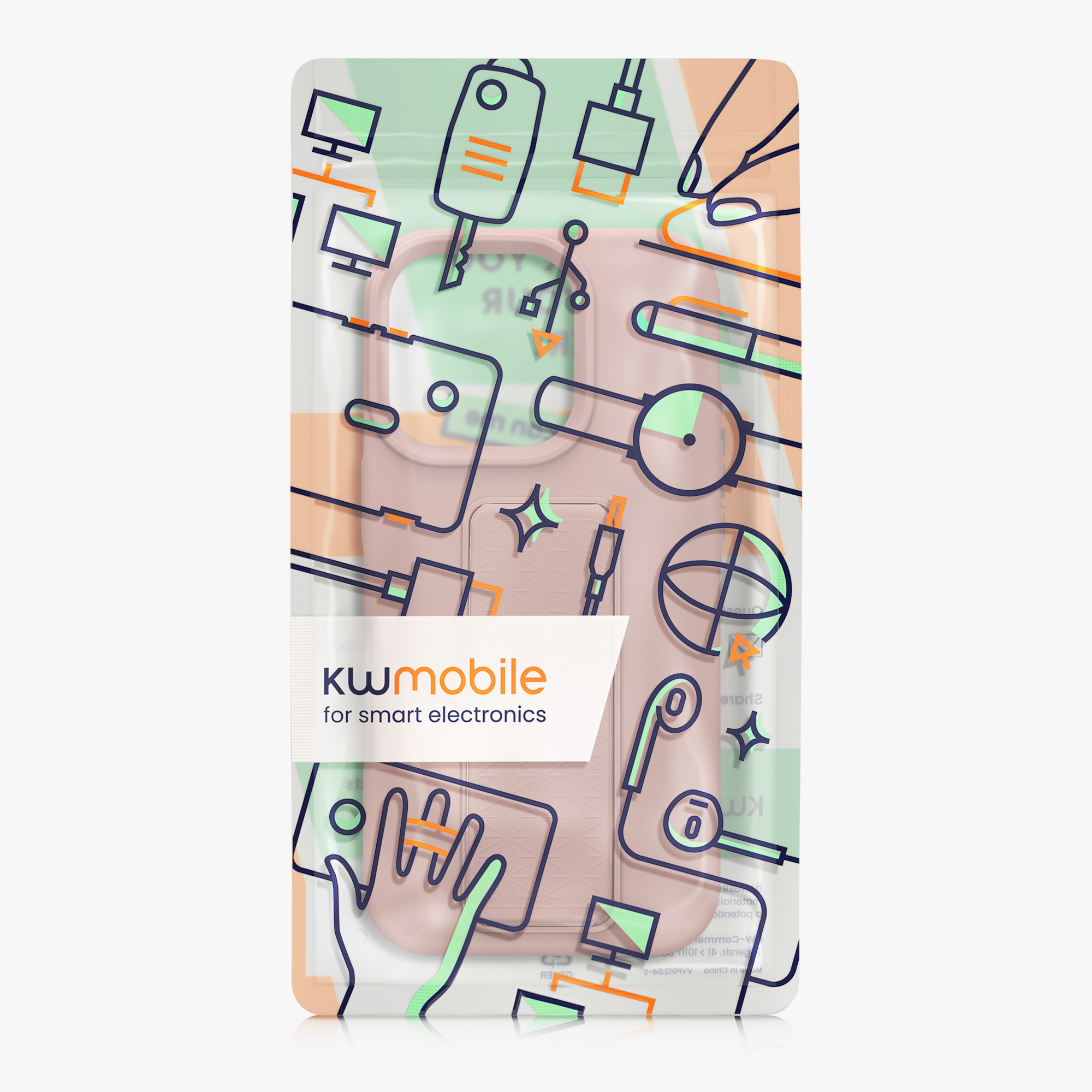 Kryt na mobil s poutkem a stojánkem Apple iPhone 16 Pro kwmobile - růžová