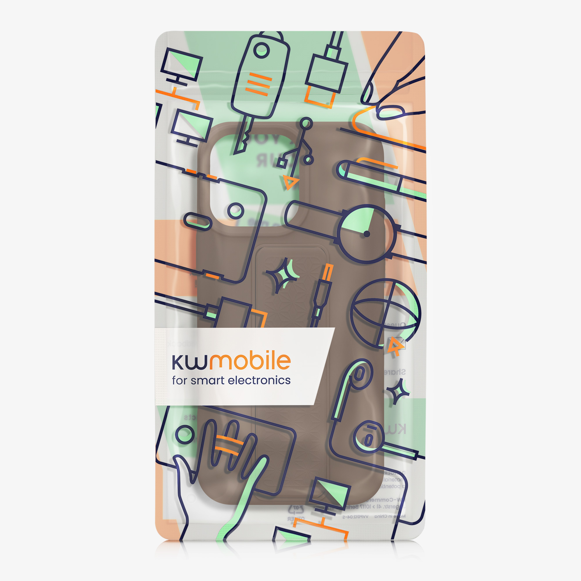 Kryt na mobil s poutkem a stojánkem Apple iPhone 16 Pro kwmobile - hnědá Chocolate