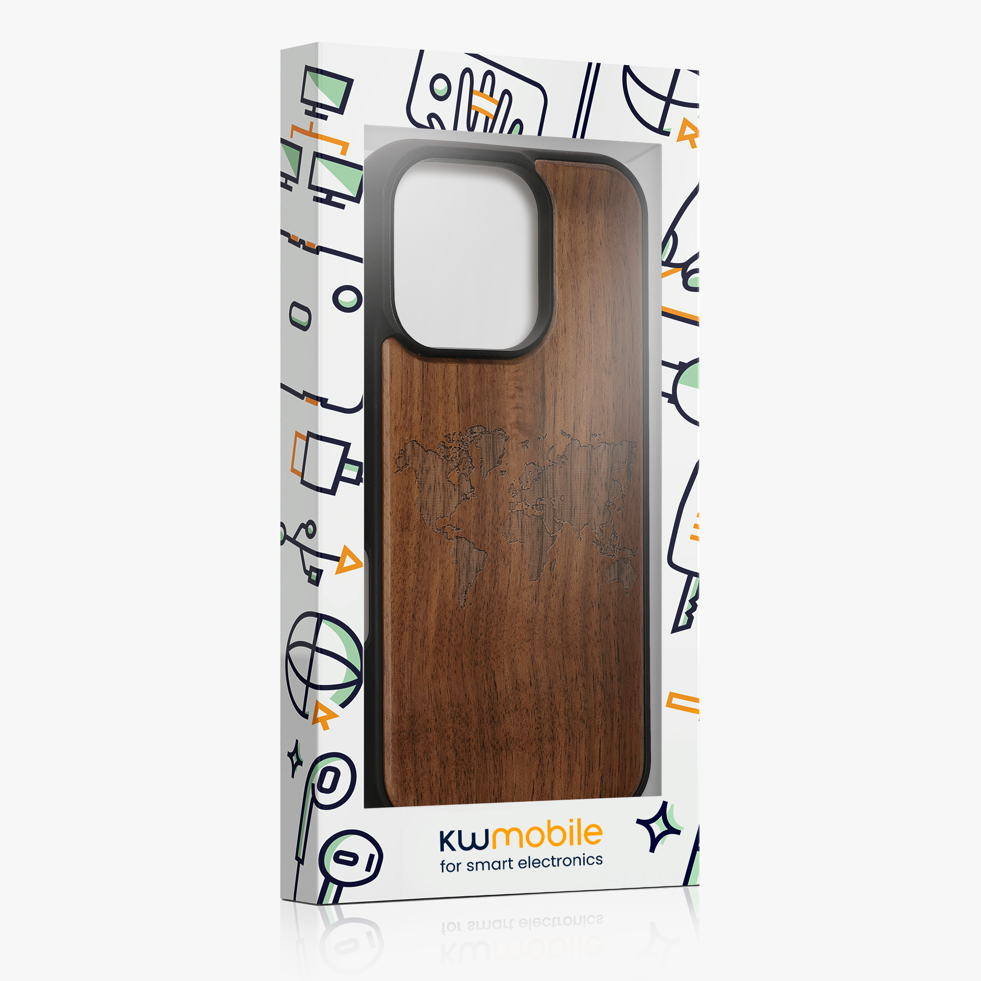 Dřevěný kryt na mobil Apple iPhone 16 Pro kwmobile