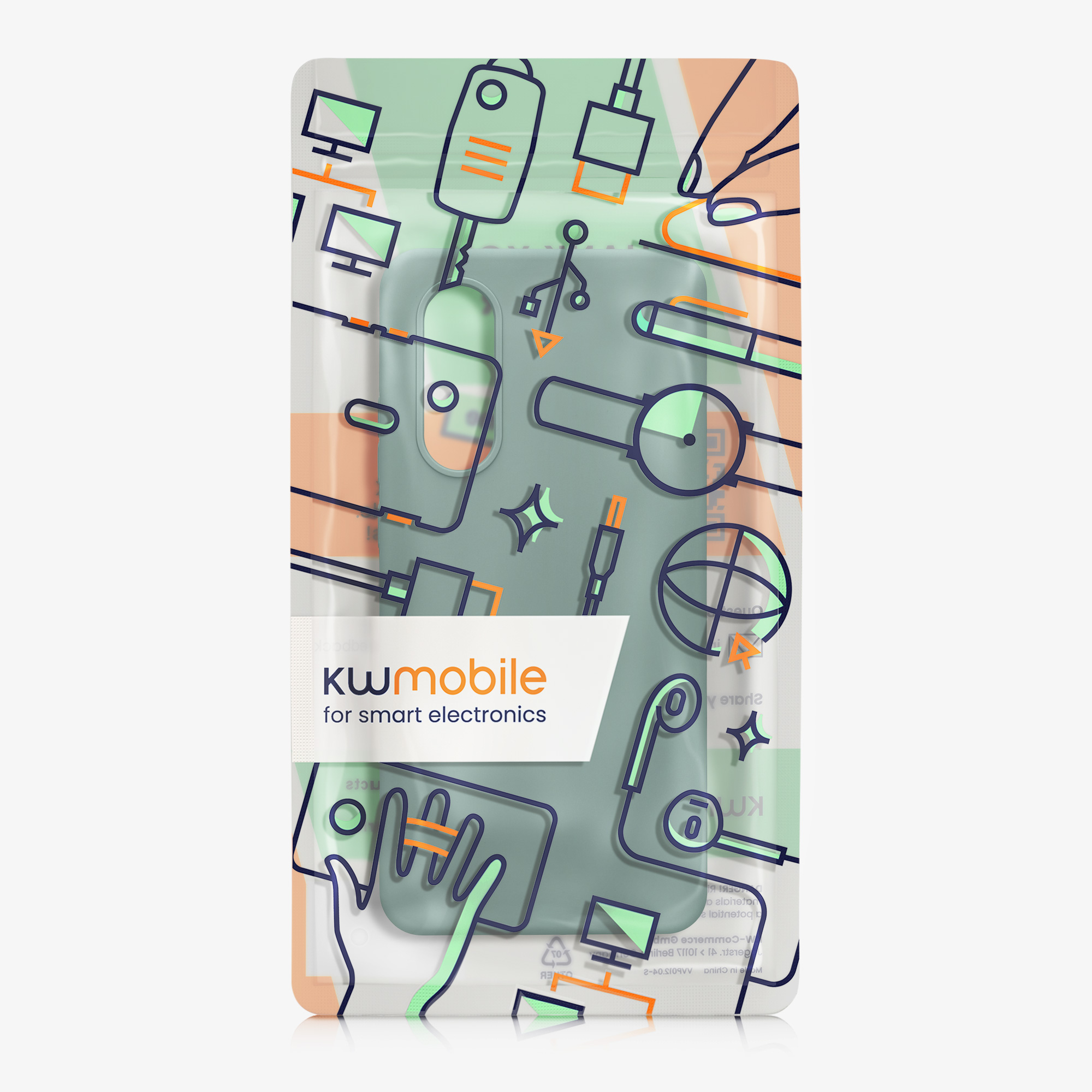 Kryt kwmobile pro OnePlus Nord CE 4 Lite 5G, lesní zelená