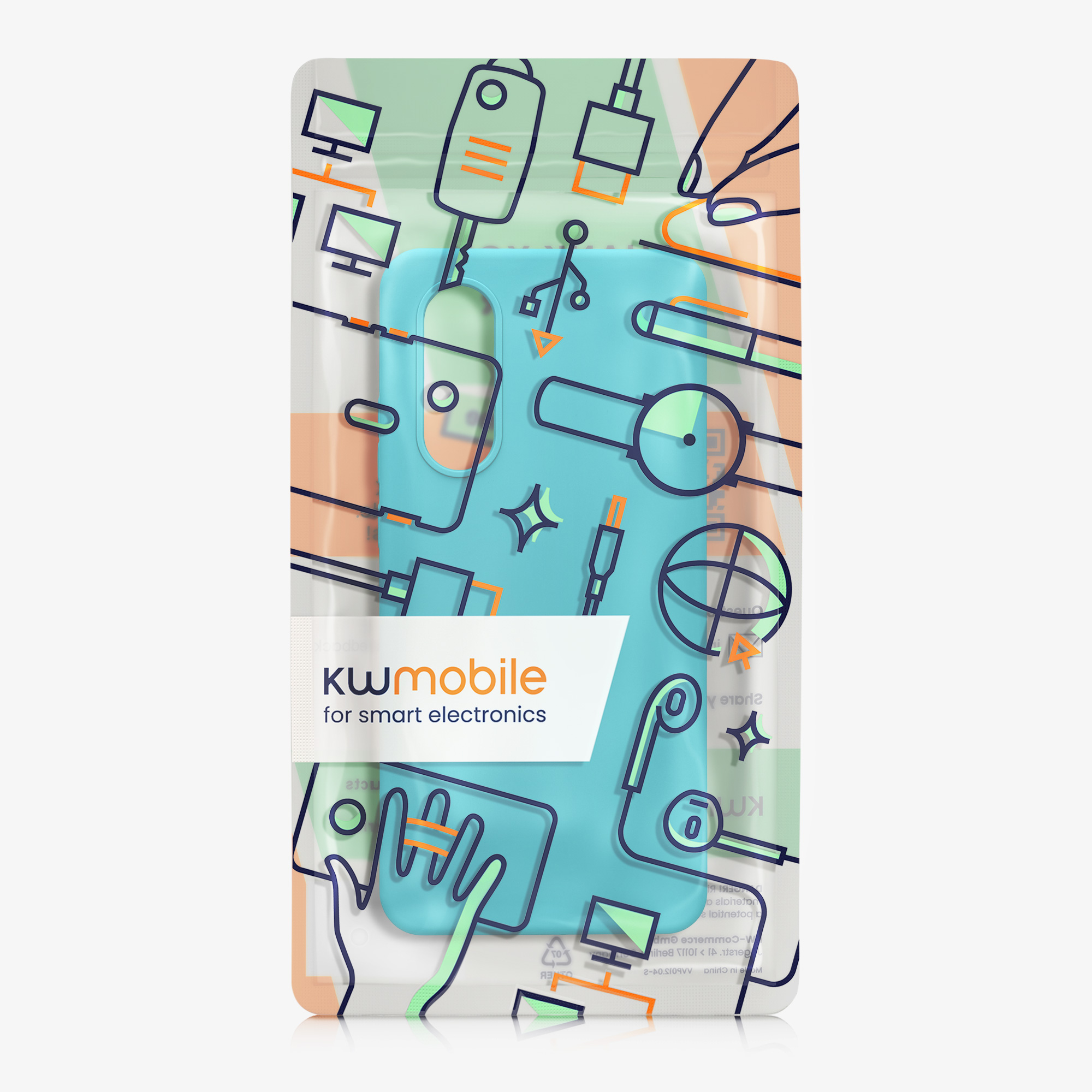 Kryt kwmobile pro OnePlus Nord CE 4 Lite 5G, světle ledová