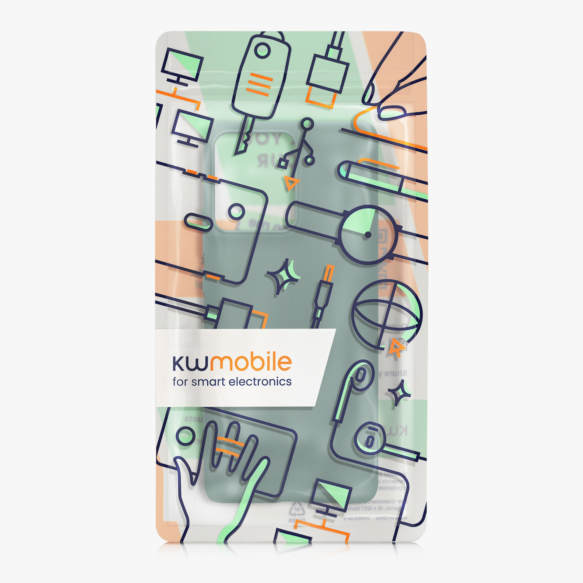 Kryt na mobil Motorola Edge 50 kwmobile TPU lesní zelená