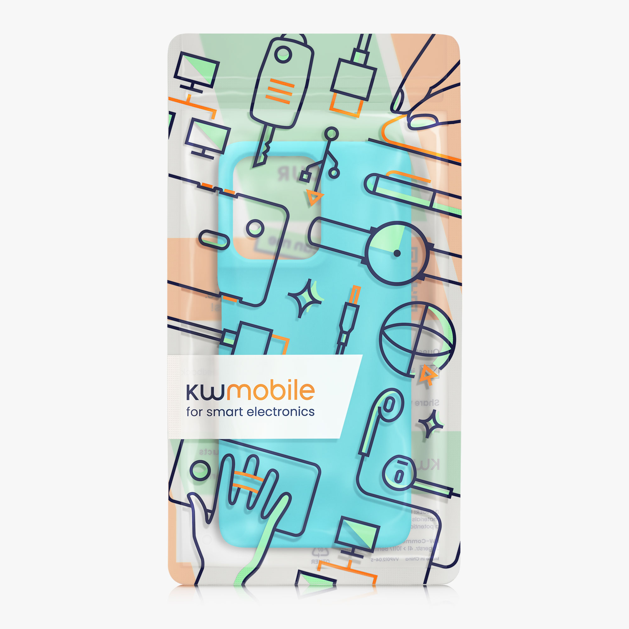 Kwmobile Silikonový kryt Motorola Moto G75 5G ledově modrá