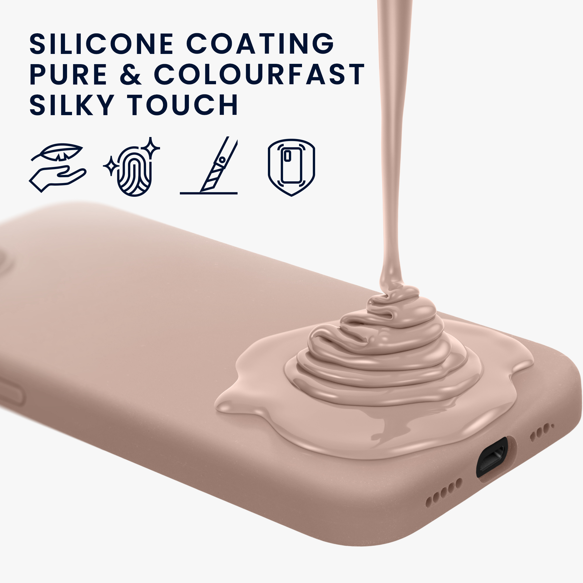 Silikonový kryt kwmobile pro Apple iPhone 17e / iPhone 16e - růžová