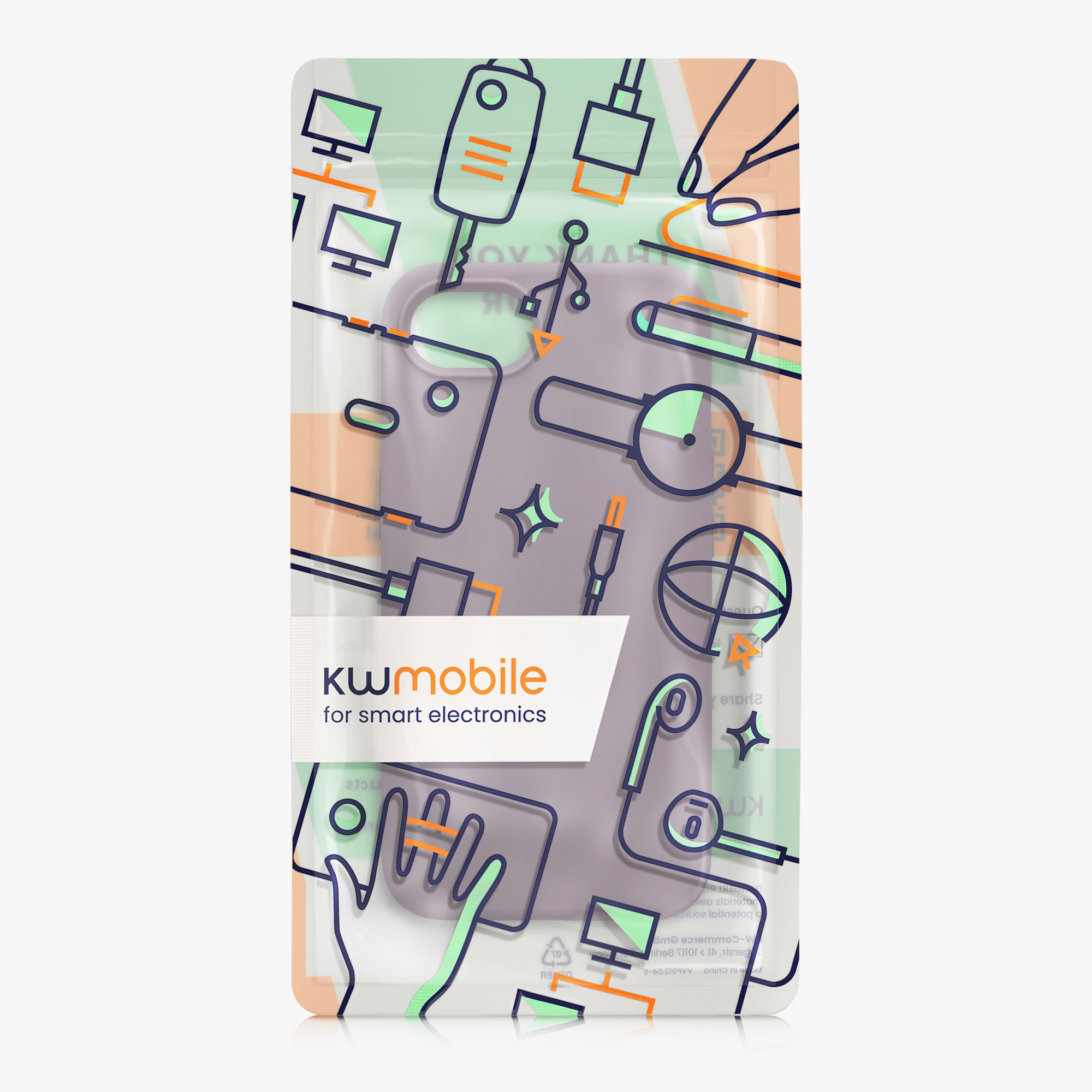 Silikonový kryt Kwmobile pro iPhone 17e / 16e - wireless charging pale iris