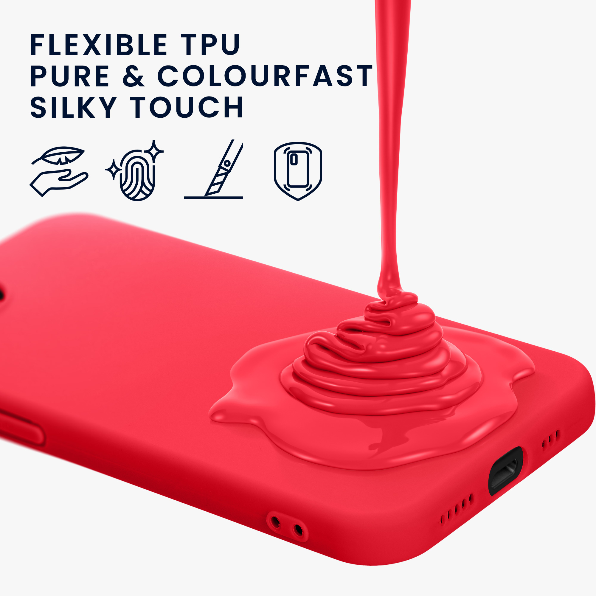 Silikonový kryt Kwmobile pro iPhone 17e / 16e - neonově růžová