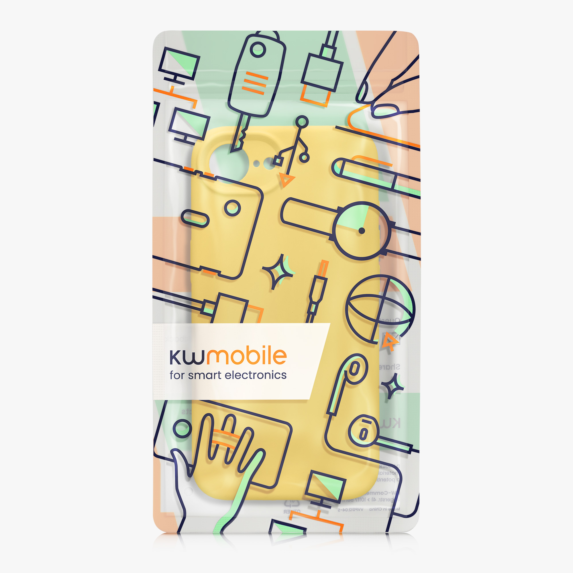 Silikonový kryt Kwmobile pro iPhone 17e / 16e - zářivě žlutá