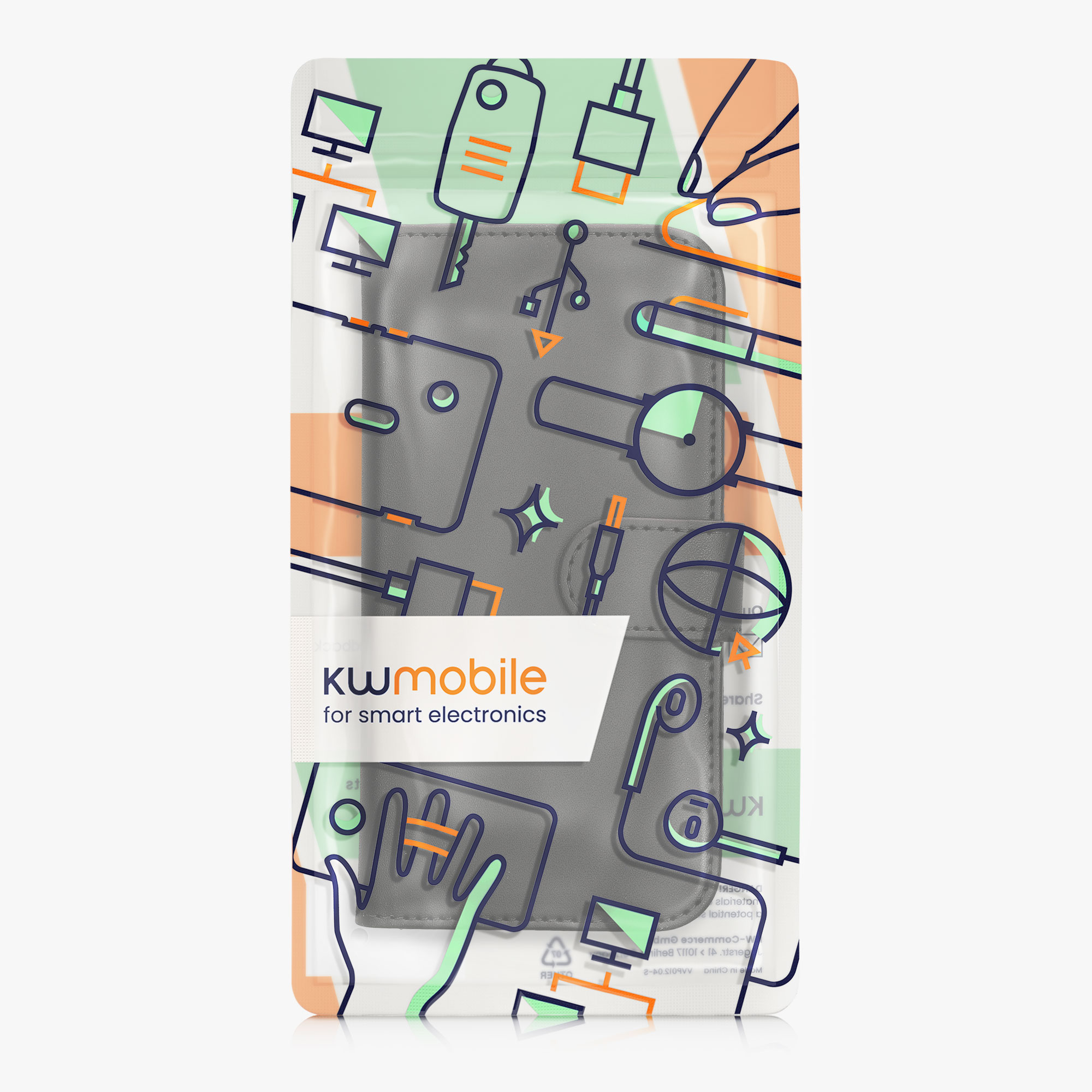 Flipové pouzdro Kwmobile pro iPhone 17e / 16e - černá