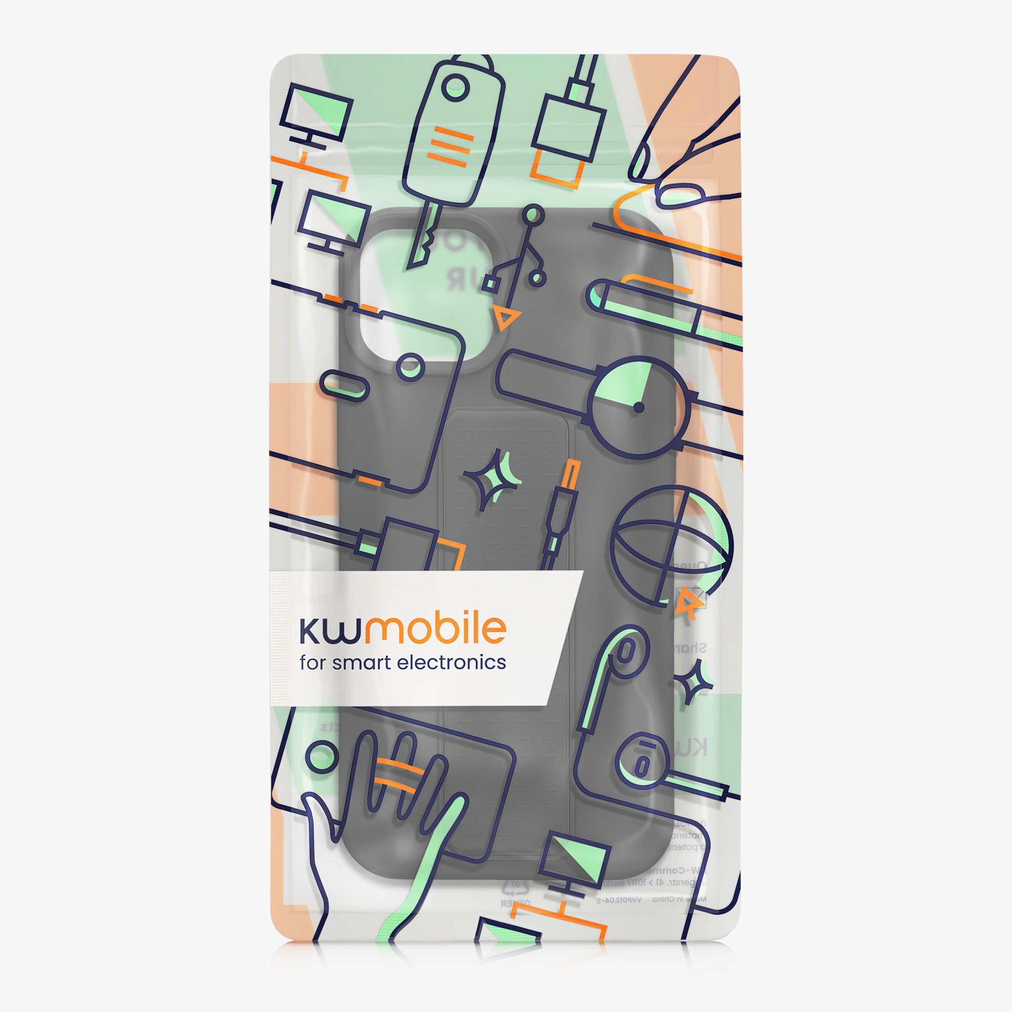 Kryt kwmobile s poutkem se stojánkem iPhone 15 Plus černá