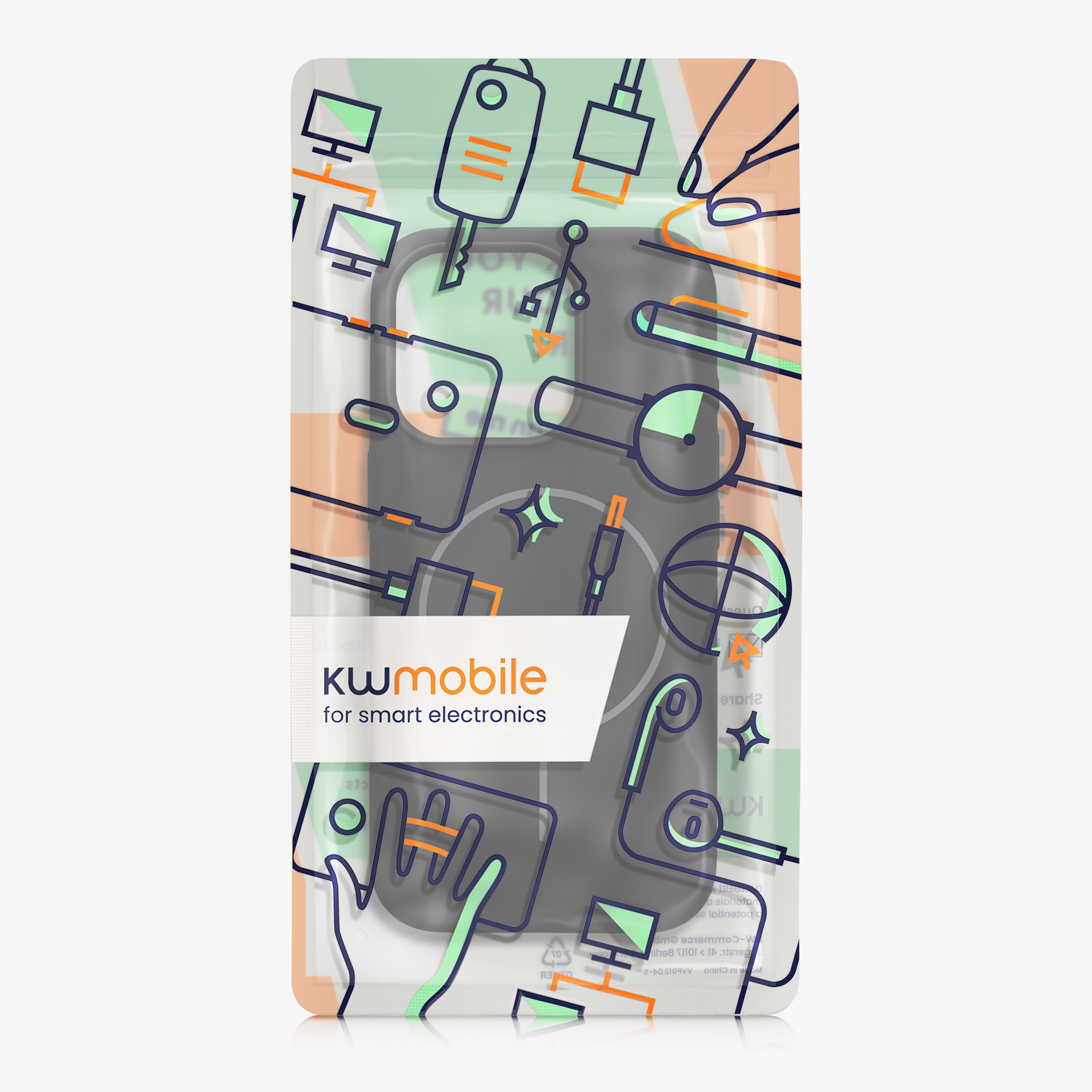 Magnetický kryt kwmobile pro iPhone 15 Pro - černá