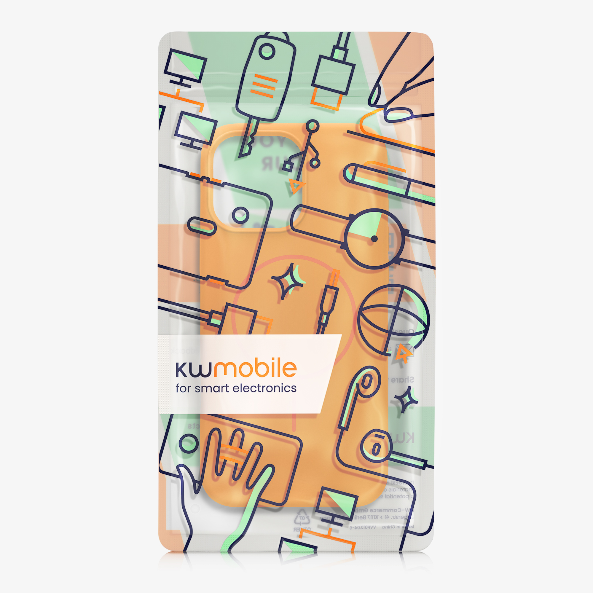 Magnetický kryt kwmobile pro iPhone 15 Pro Max - ovocně oranžová