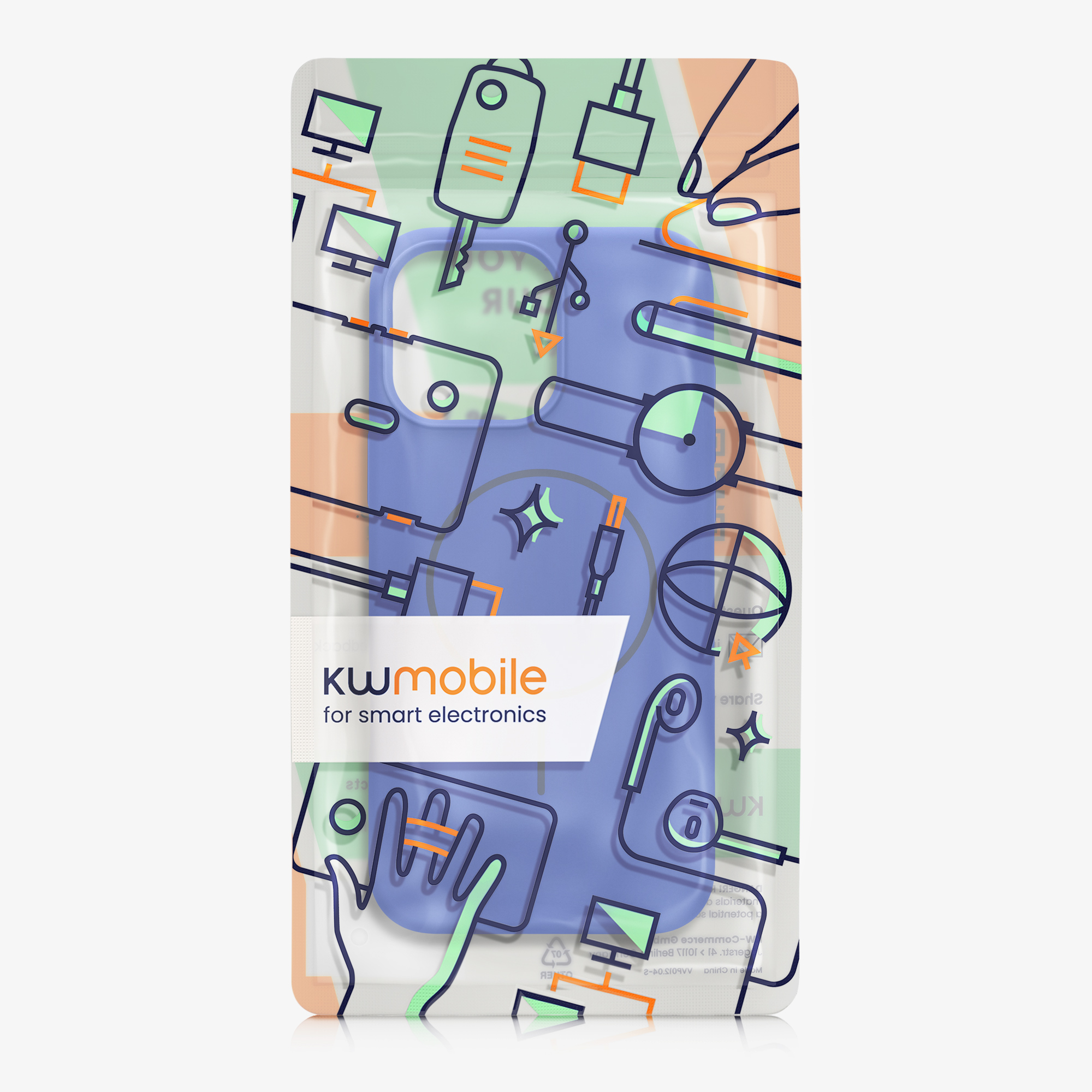 Magnetický kryt kwmobile pro iPhone 15 Pro Max - baltsky modrá