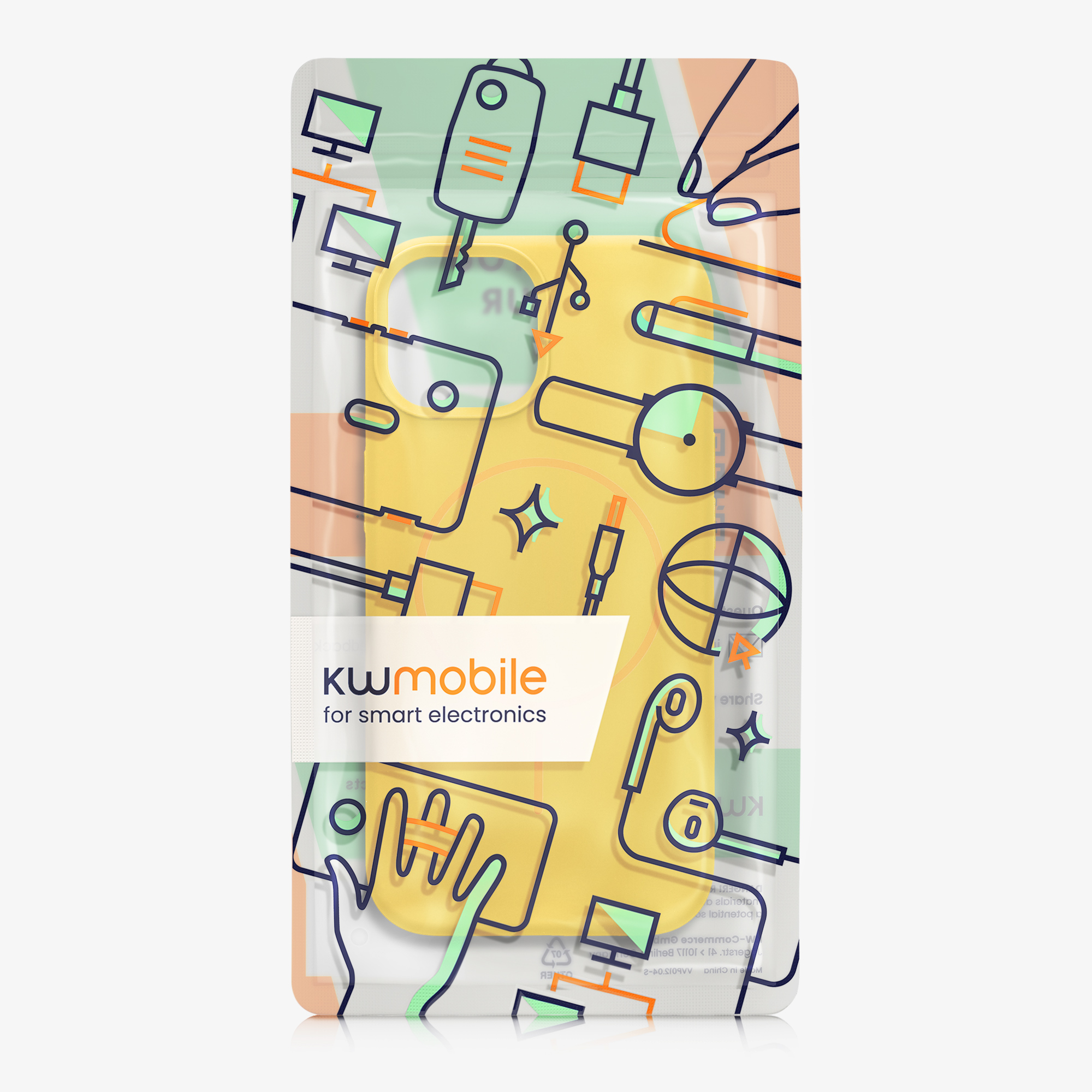 Kryt kwmobile MagSafe iPhone 15 žlutá