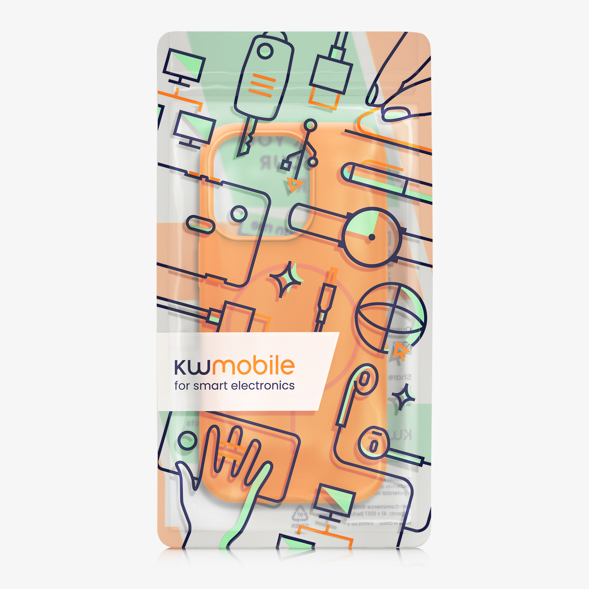 Magnetický kryt na mobil MagSafe Apple iPhone 16 Pro kwmobile - ovocně oranžová