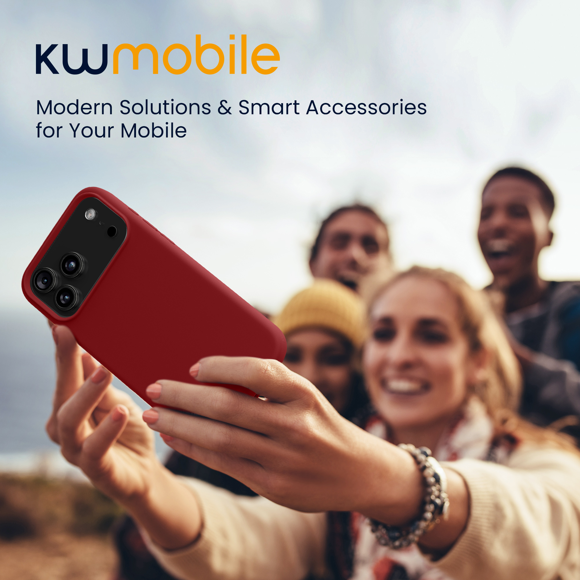 Silikonový kryt Kwmobile pro iPhone 17 Pro - rebarborově červená