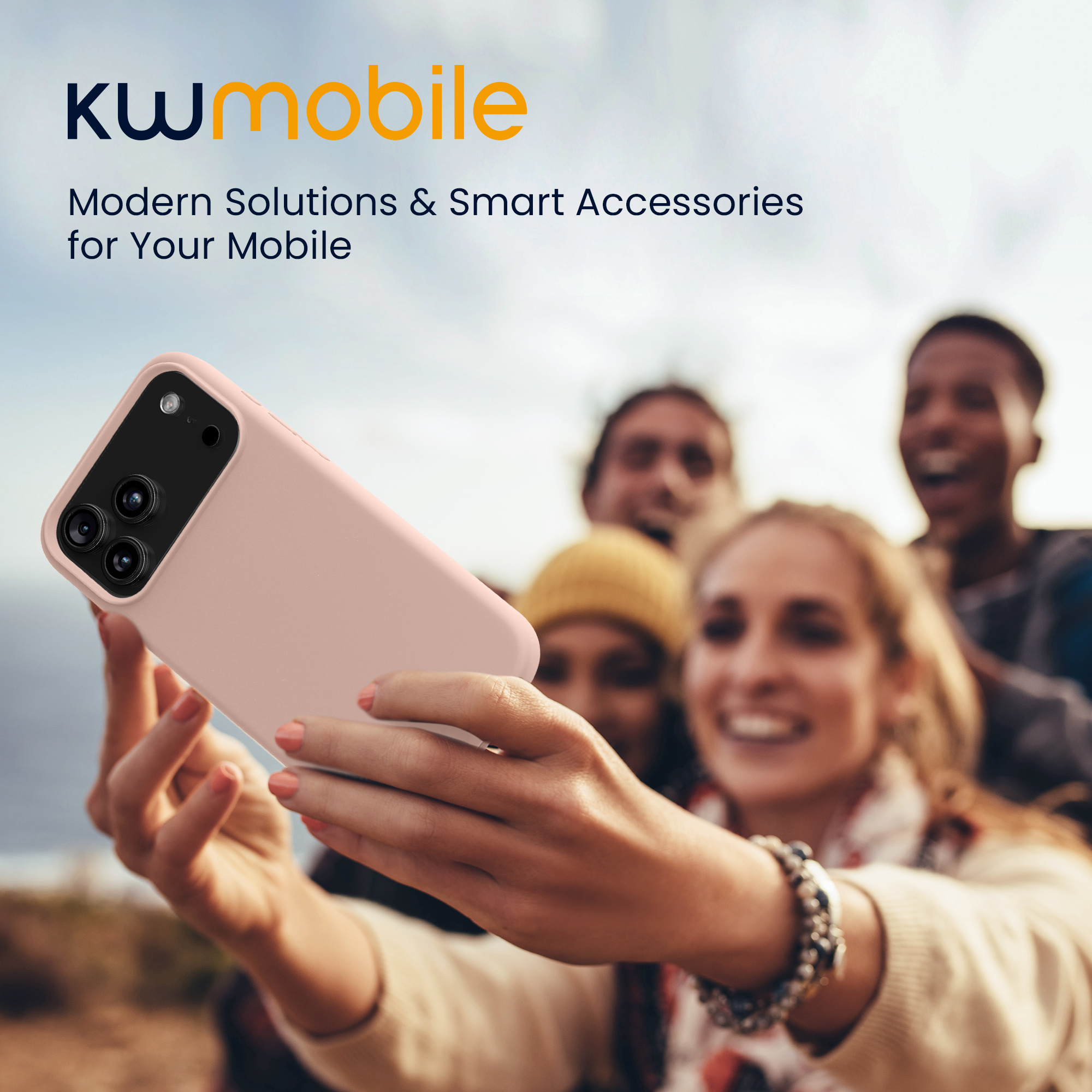 Silikonový kryt Kwmobile pro iPhone 17 Pro - pudrově růžová