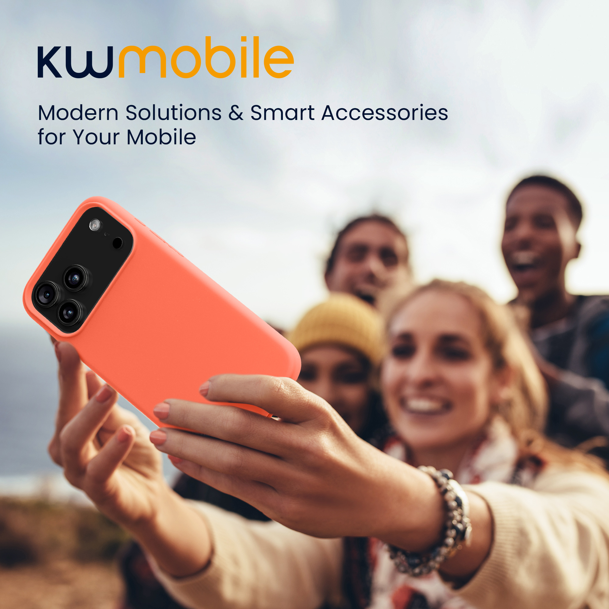 Silikonový kryt Kwmobile pro iPhone 17 Pro - výrazně korálová