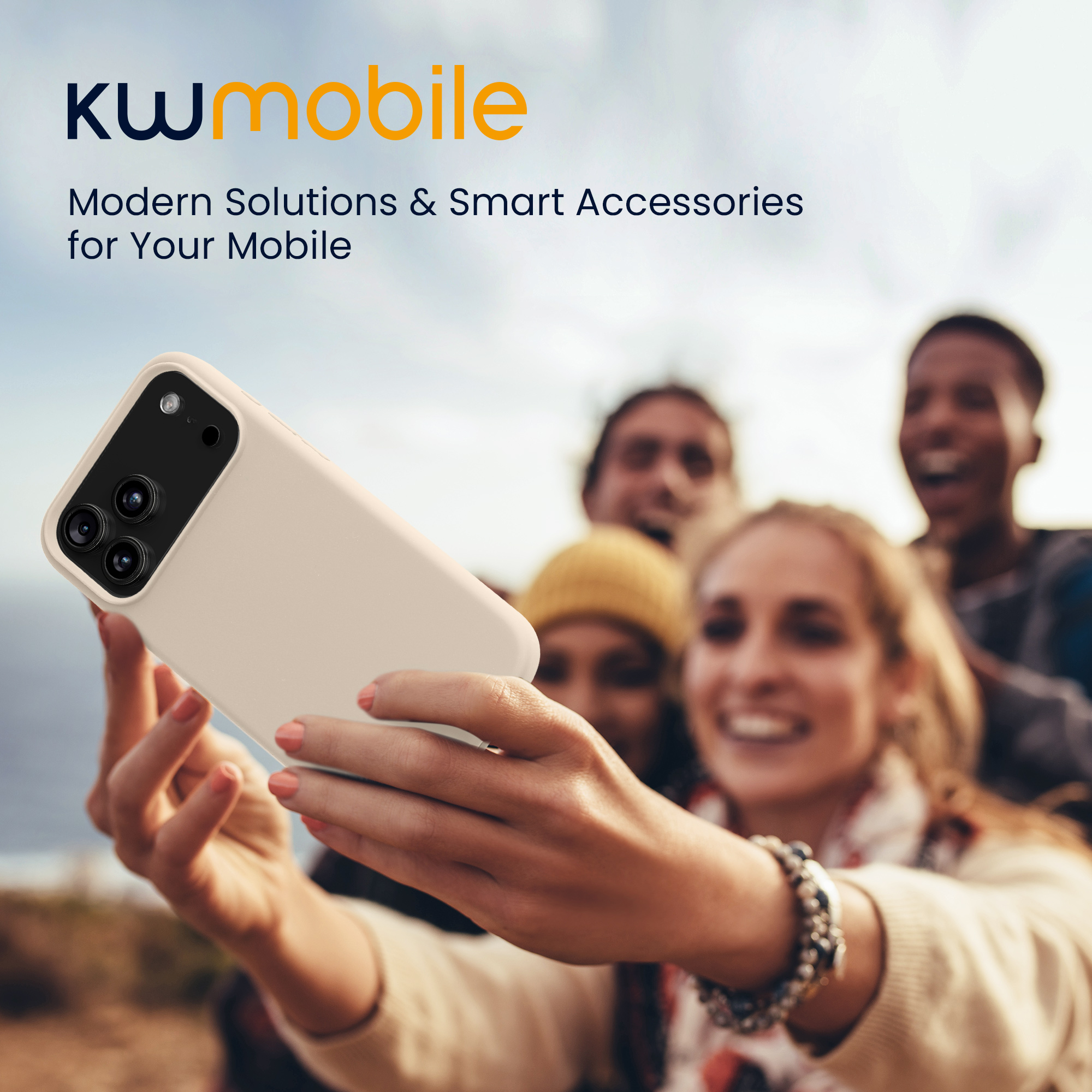 Silikonový kryt Kwmobile pro iPhone 17 Pro Max - krémová