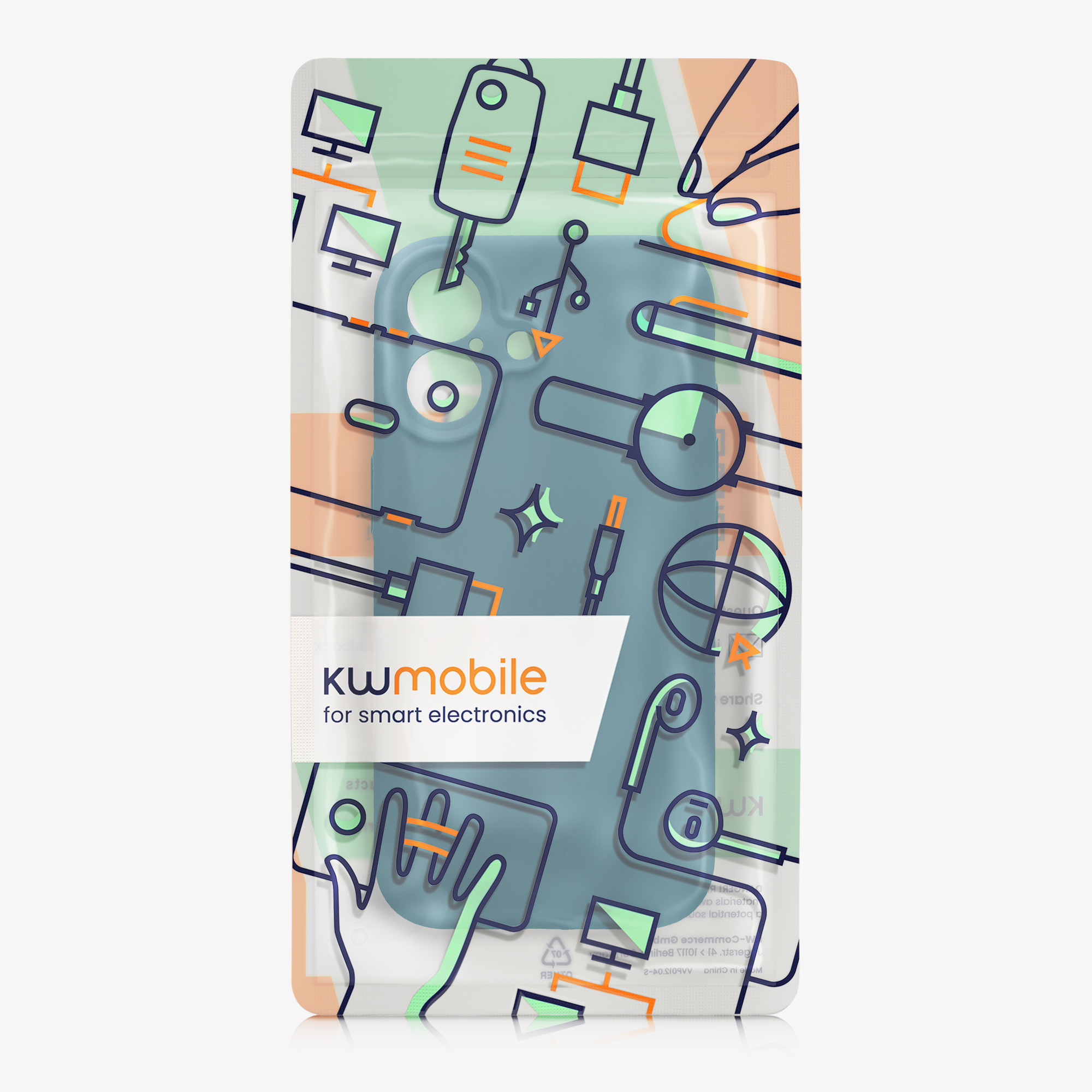 Silikonový kryt Kwmobile pro iPhone 17 - petrolejová matná