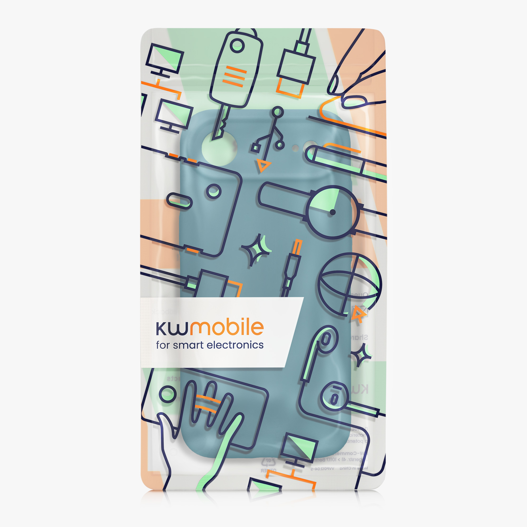 kwmobile tenký TPU silikonový kryt pro Apple iPhone Air, soft-touch povrch, matně petrolejová