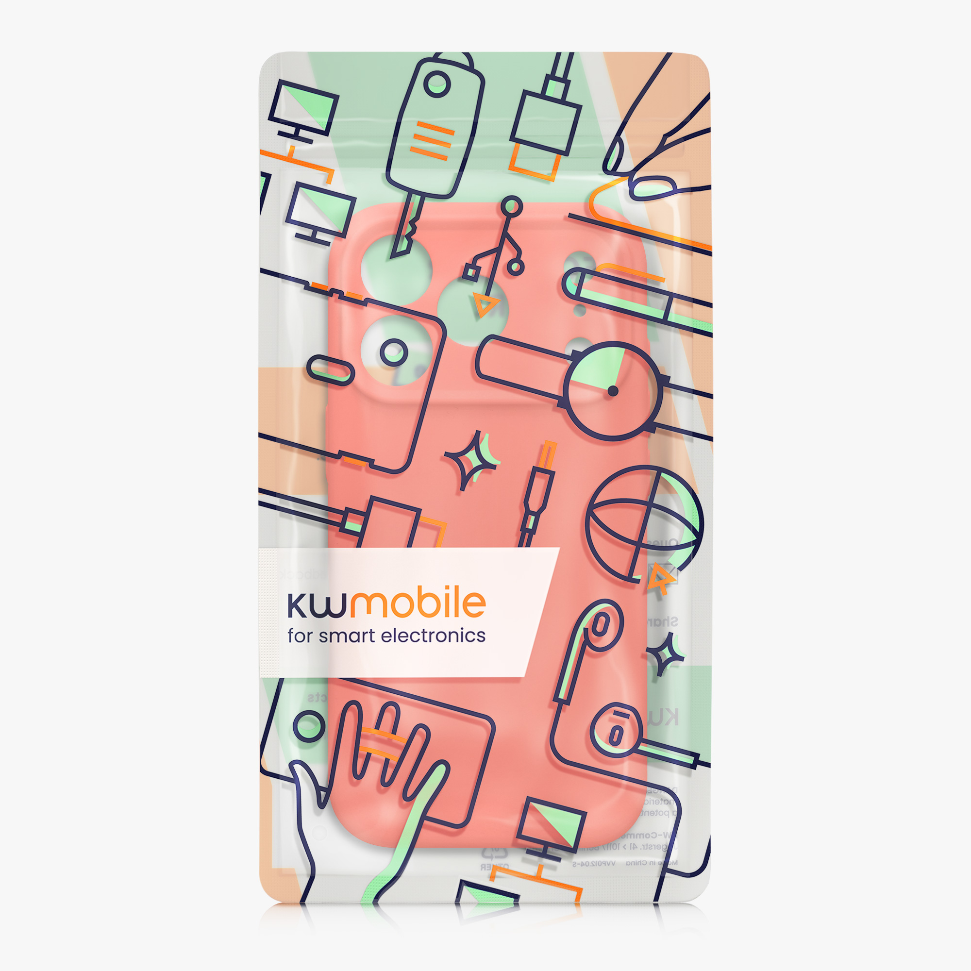 Silikonový kryt Kwmobile pro iPhone 17 Pro - neonově korálová