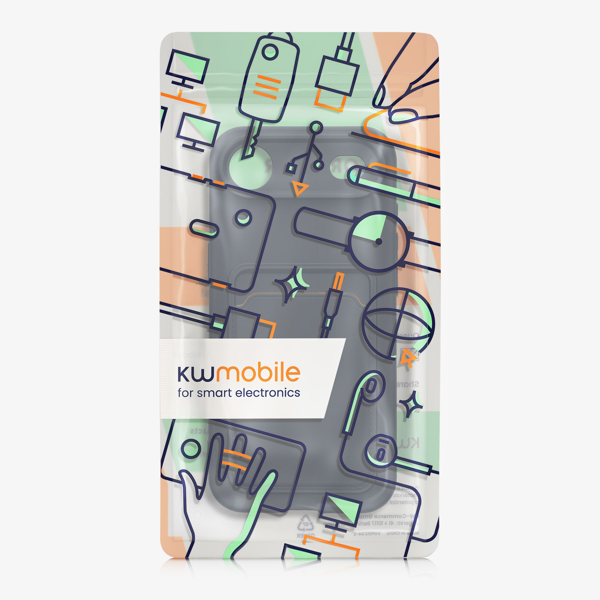 kwmobile měkký ochranný TPU kryt pro Apple iPhone Air, nárazuvzdorný, kompatibilní s bezdrátovým nabíjením, tmavě modrá