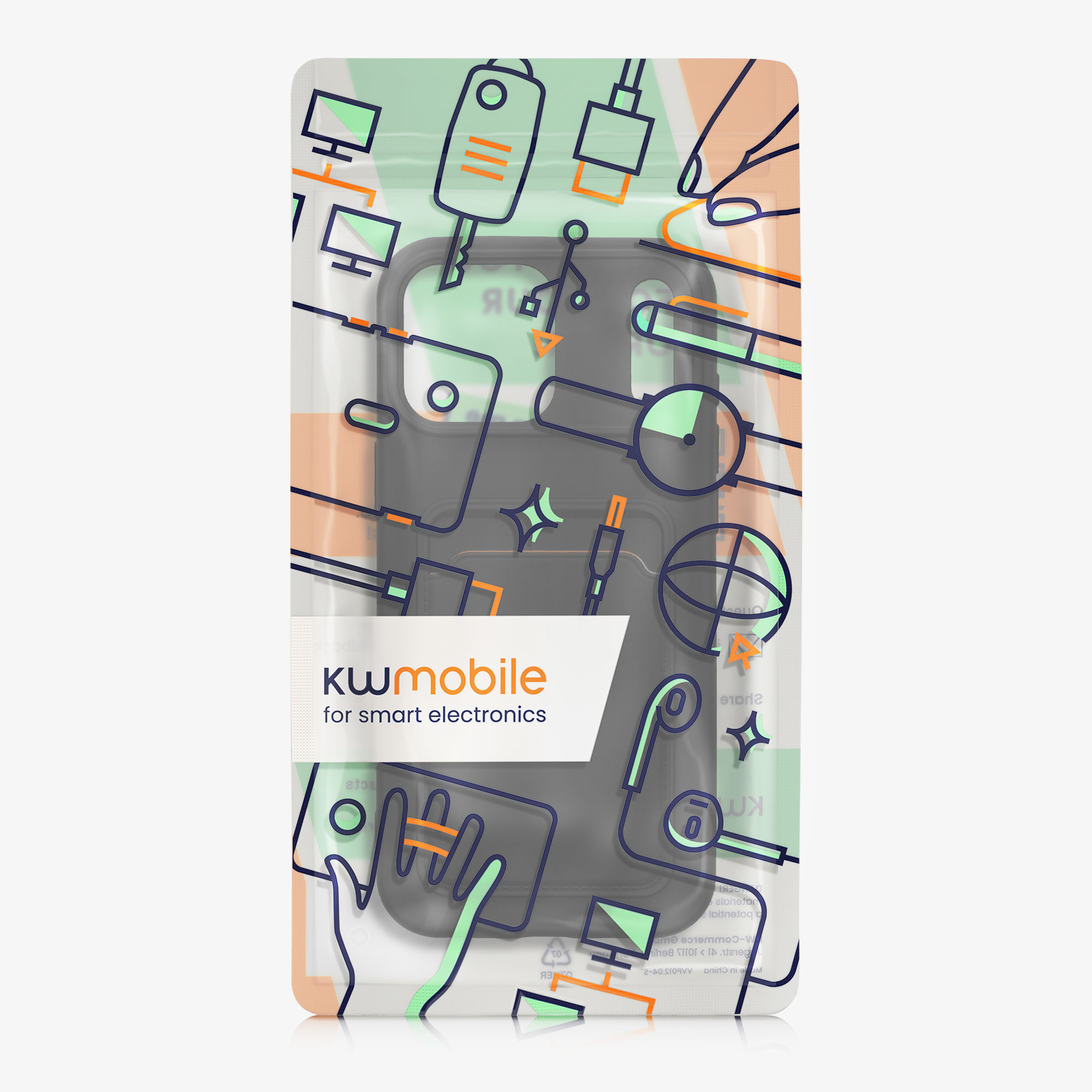 Kryt s držákem karty Kwmobile pro iPhone 17 Pro Max - černá