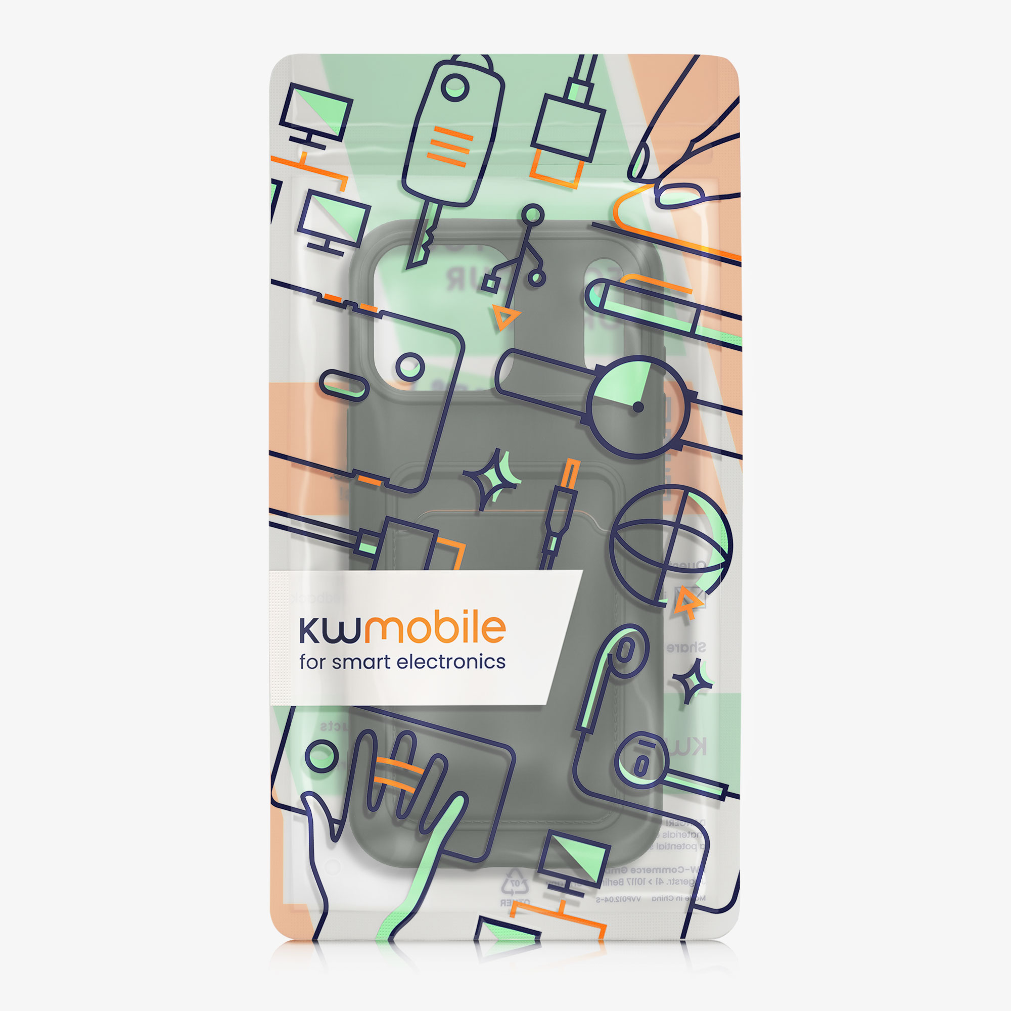 Kryt s držákem karty Kwmobile pro iPhone 17 Pro Max - tmavě zelená