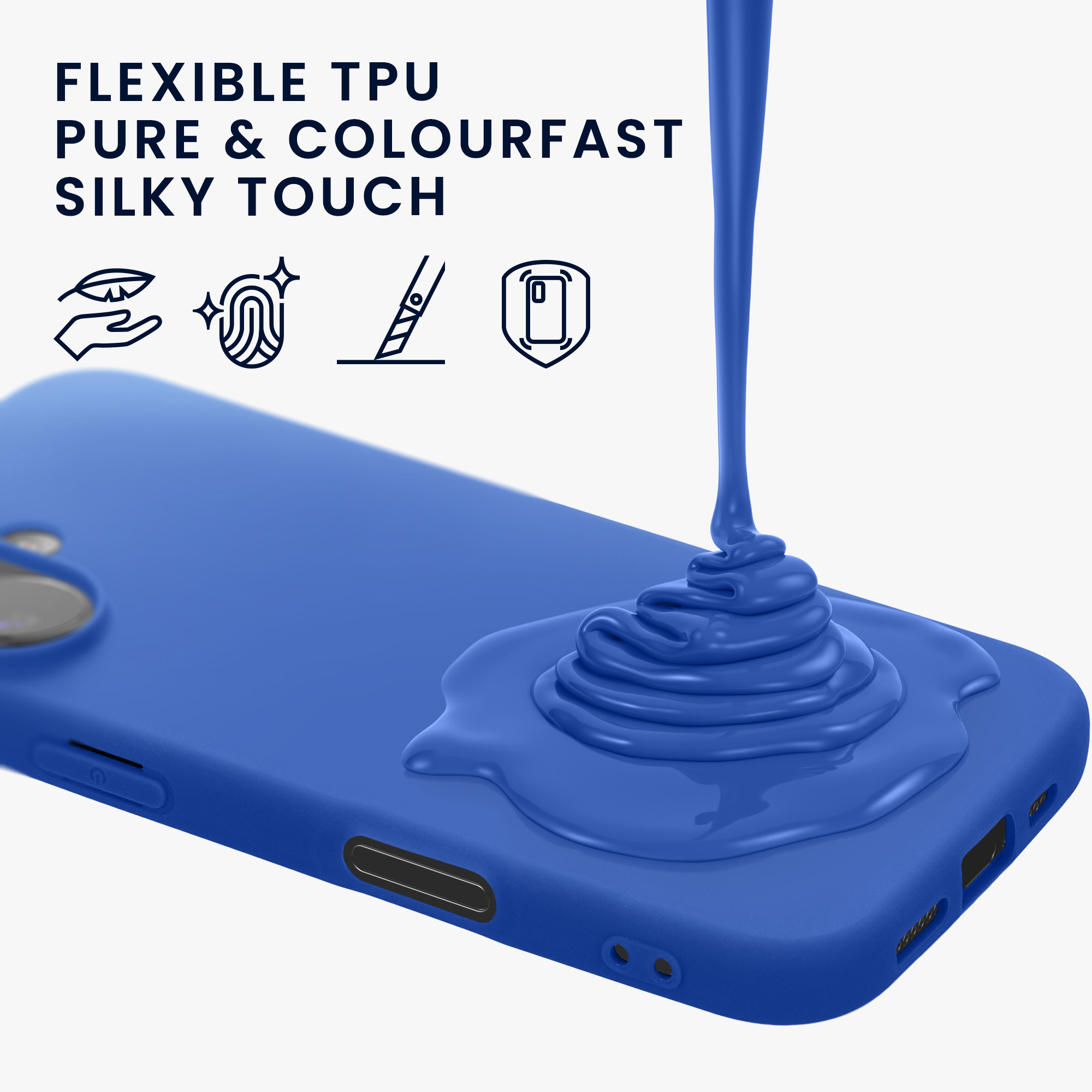 Silikonový kryt Kwmobile pro iPhone 17 - baltsky modrá
