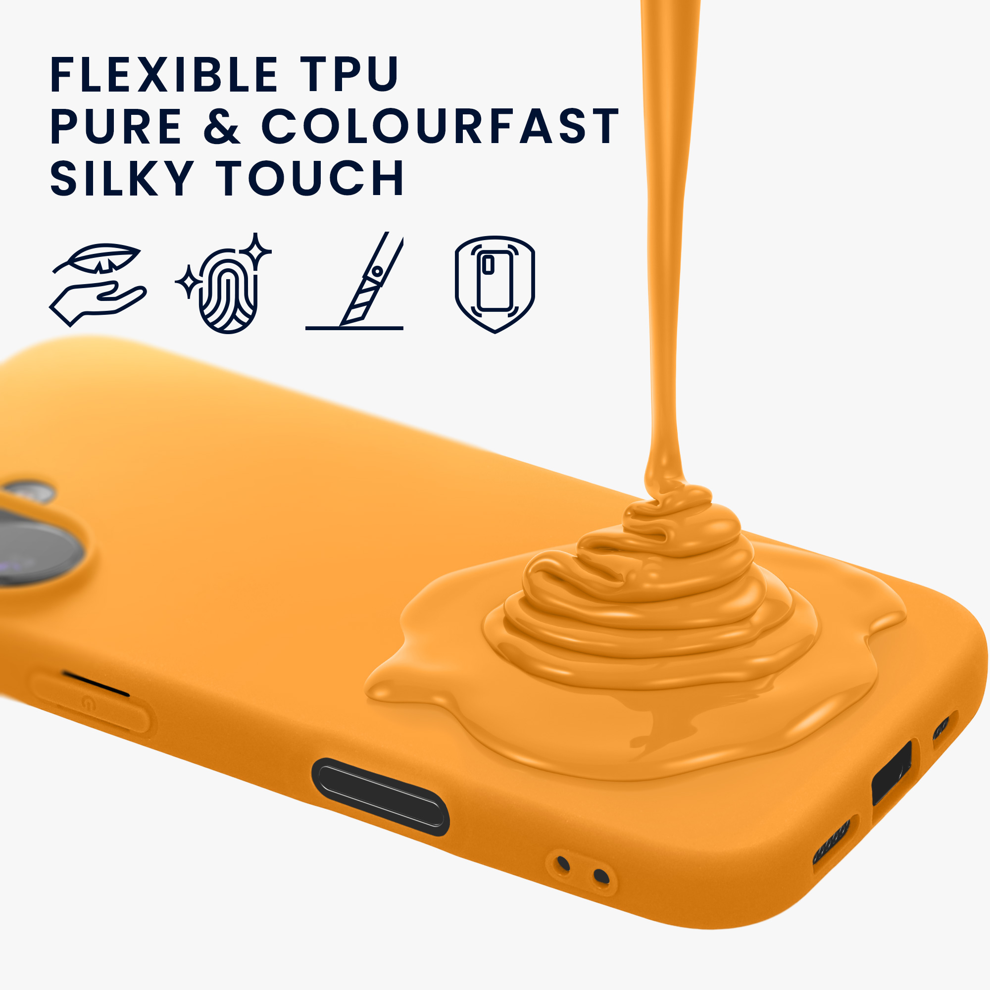 Silikonový kryt Kwmobile pro iPhone 17 - fruity orange