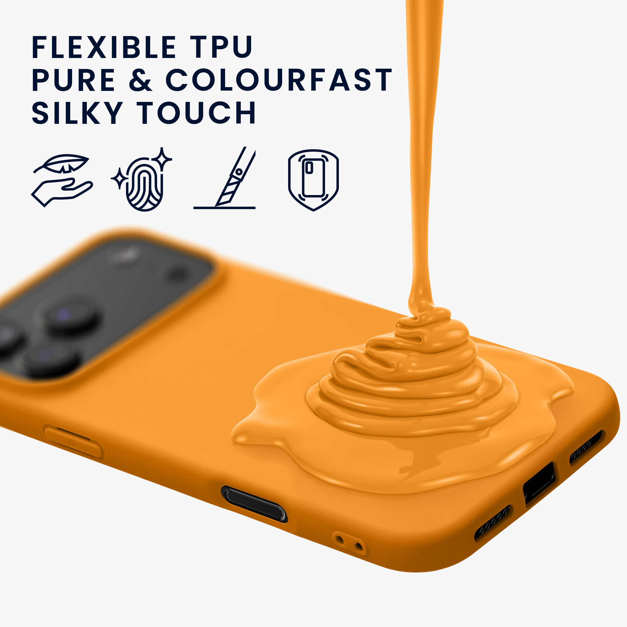 Silikonový kryt Kwmobile pro iPhone 17 Pro Max - fruity orange