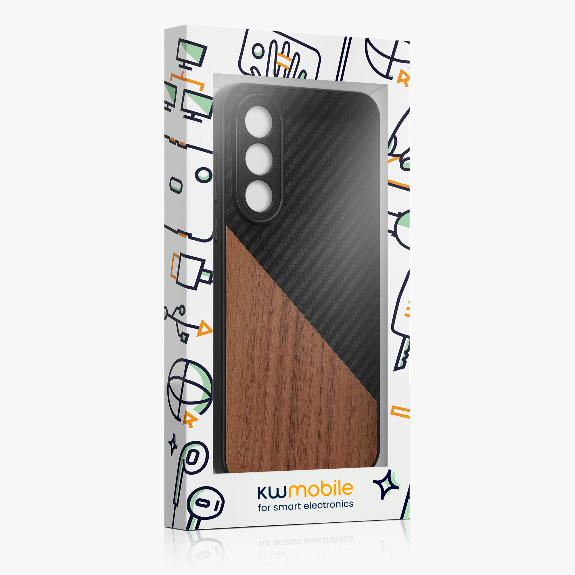 Kryt kwmobile pro OnePlus Nord 5, tmavě hnědá / černá